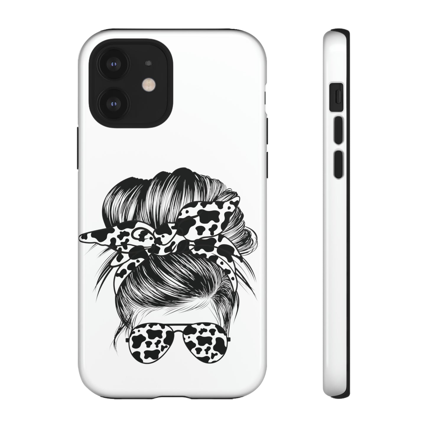 Cow Print Woman Mom Wife Protective Phone Case for Iphone, Samsung and Google Phones