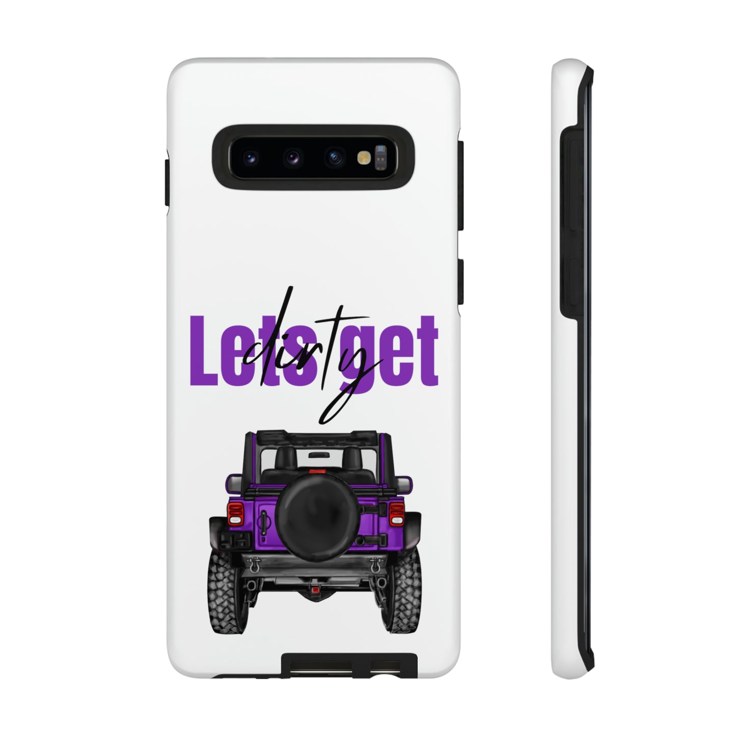 Lets Get Dirty Protective Phone Case for Iphone, Google and Samsung Purple