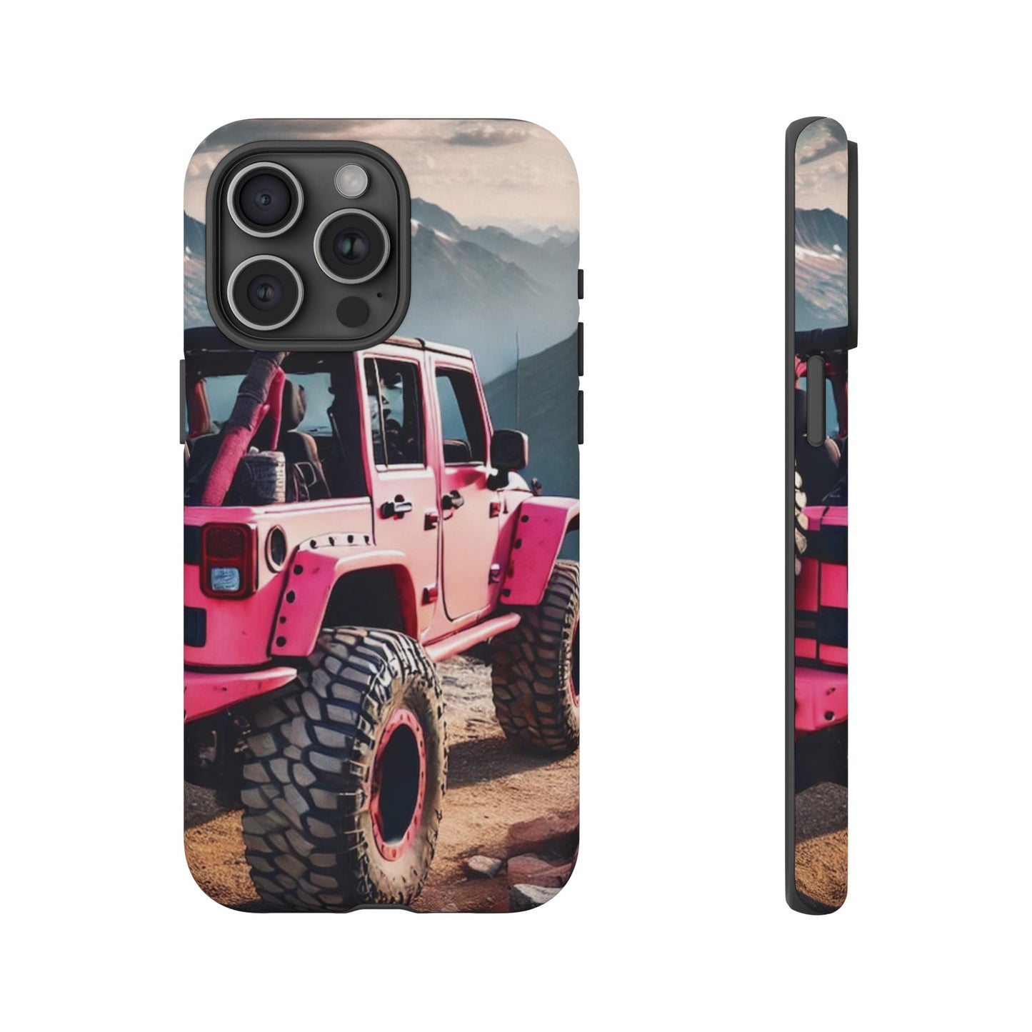 Pink Jeep Protective Phone Case