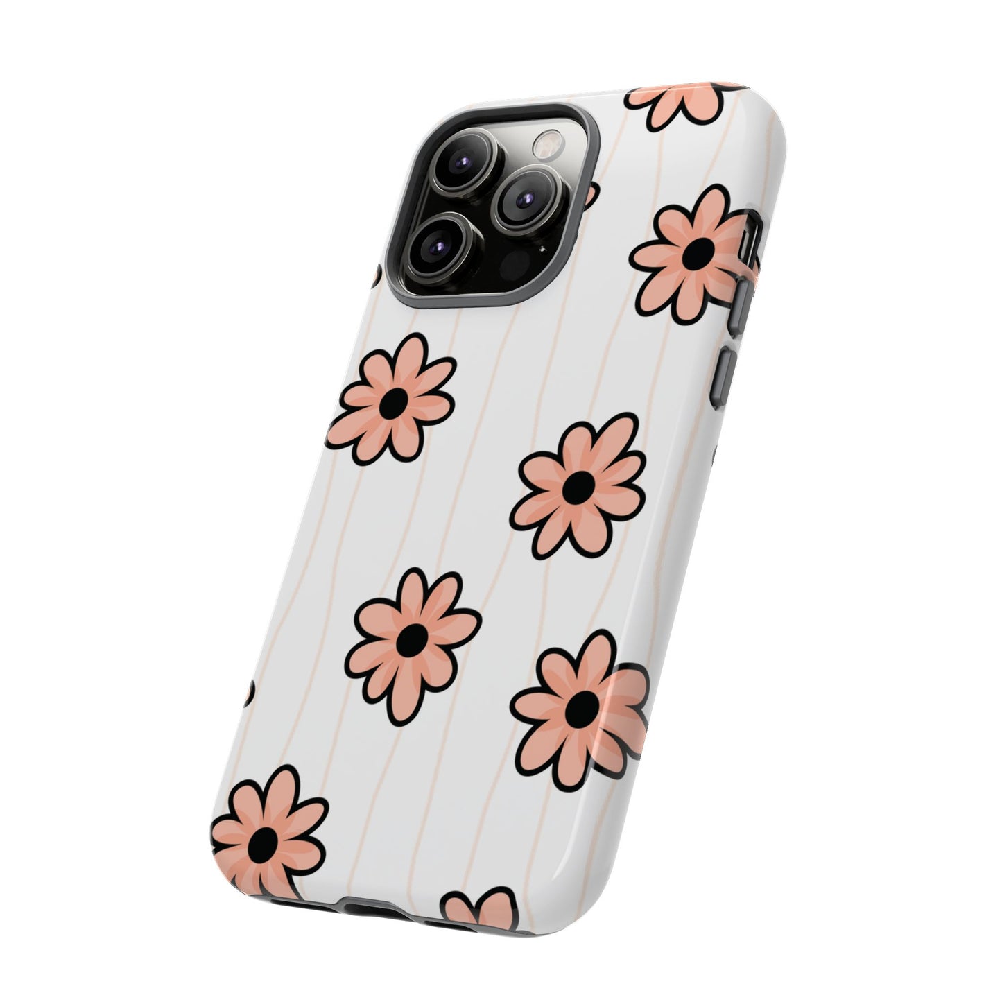 Pink Flowers Protective Phone Case