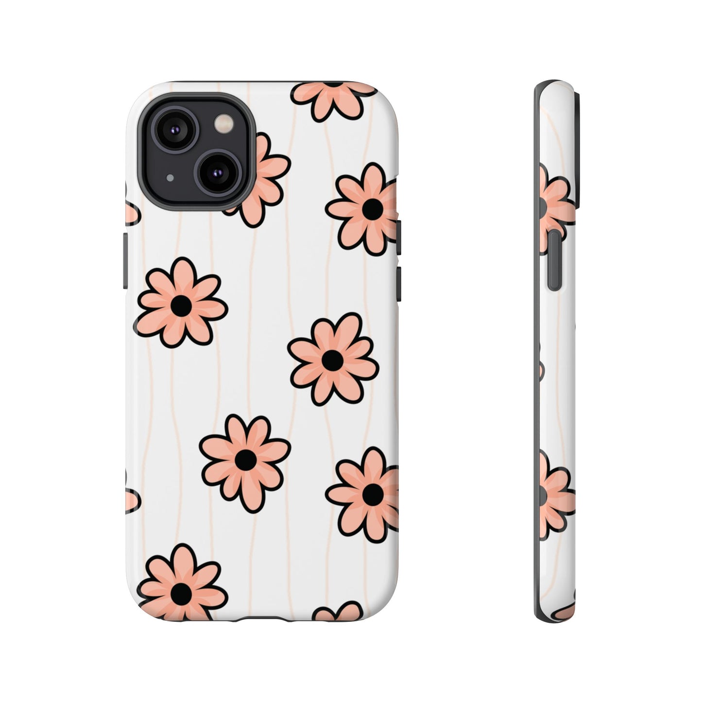 Pink Flowers Protective Phone Case