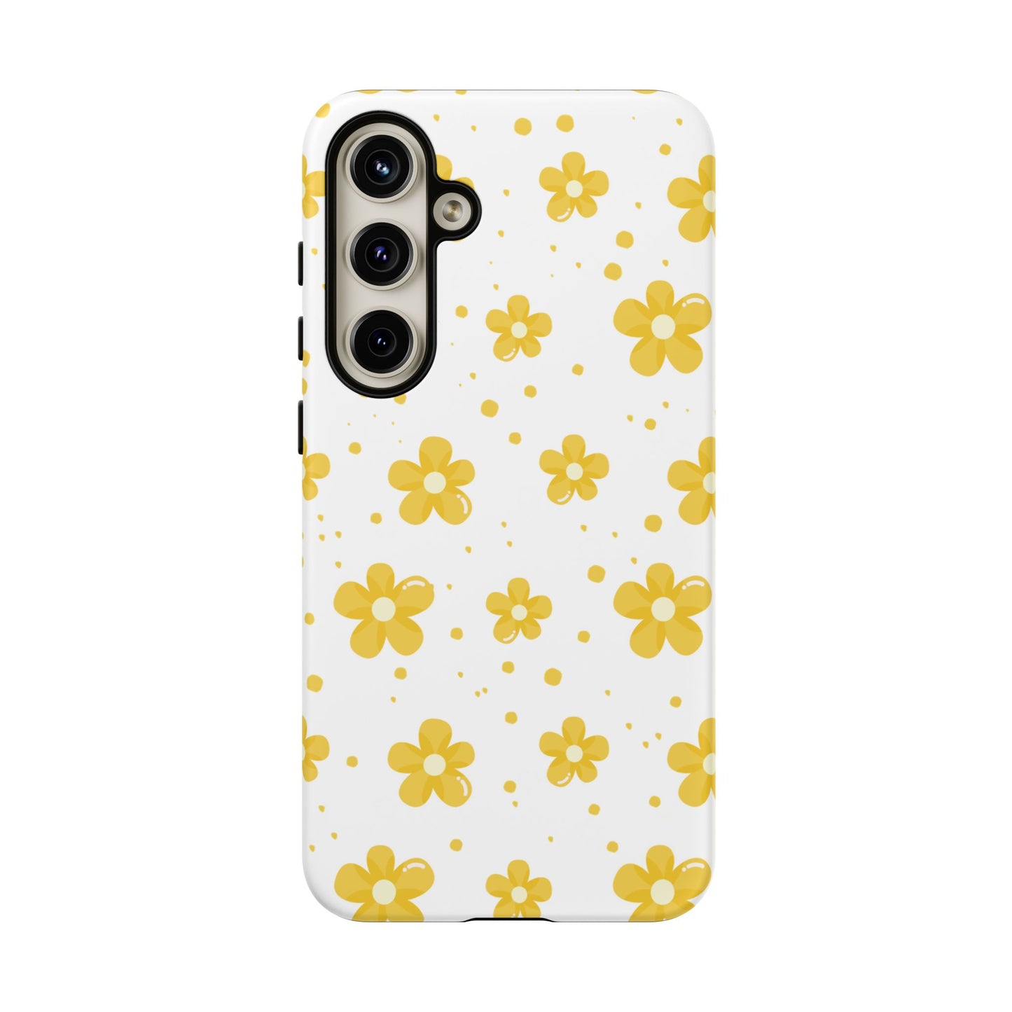 Yellow Flowers Protective Phone Case for Google, Apple and Samsung Phones