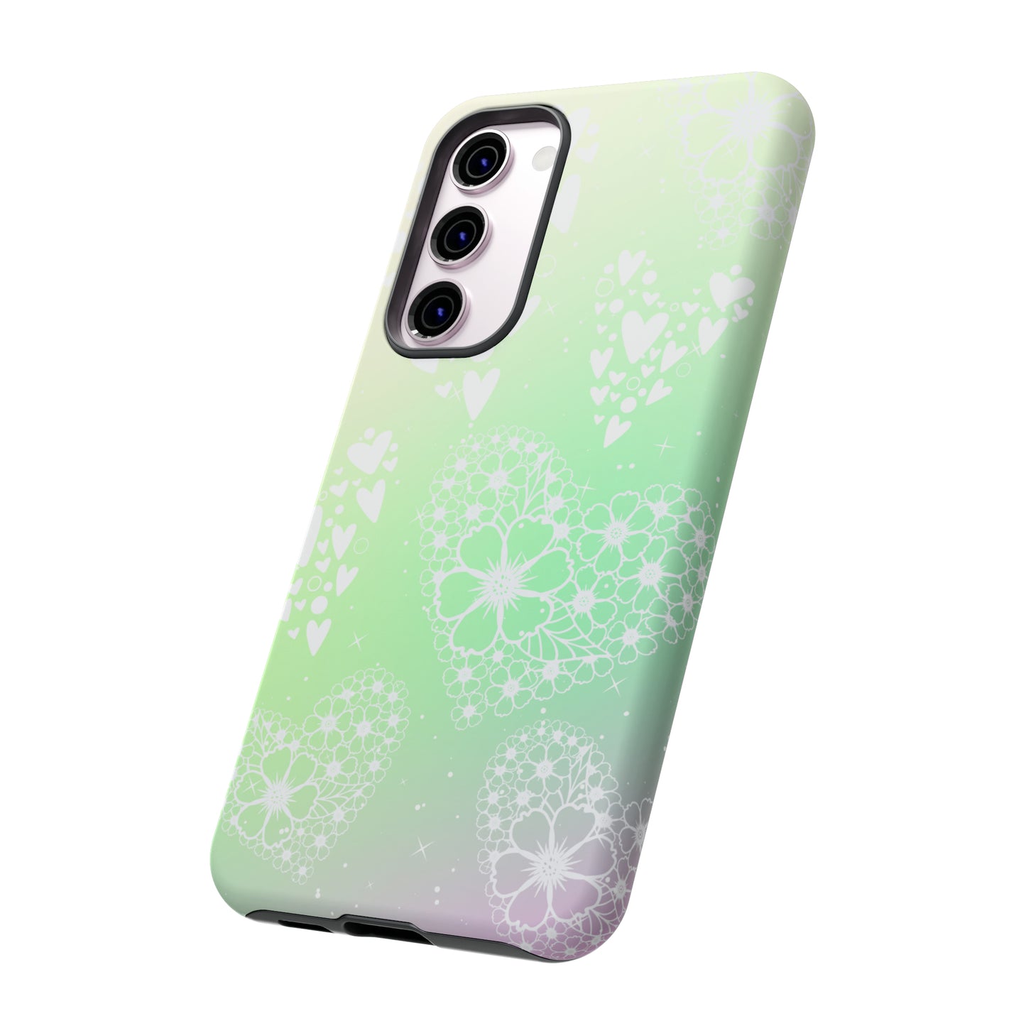 Pastel Heart Ombre Protective Case for Iphone, Google and Samsung