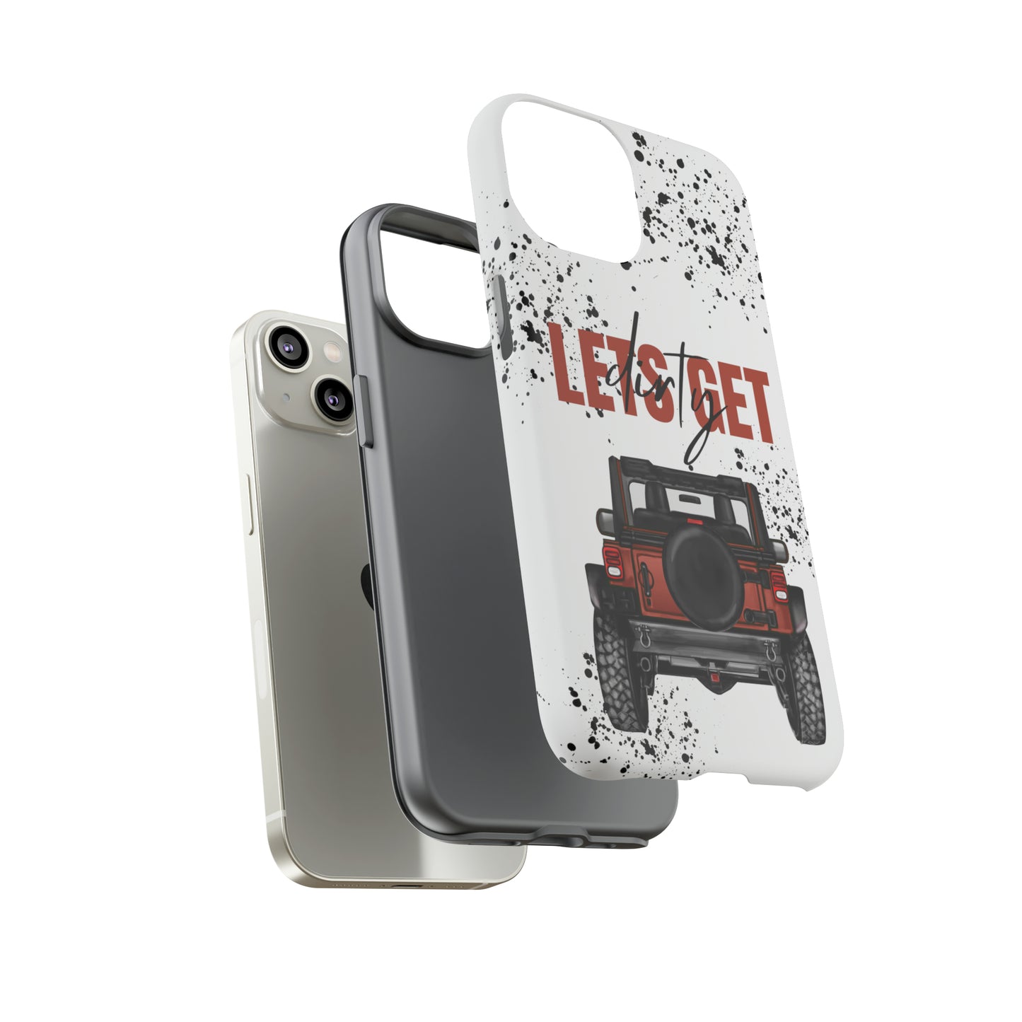 Lets Get Dirty Splatter Rust Protective Phone Case