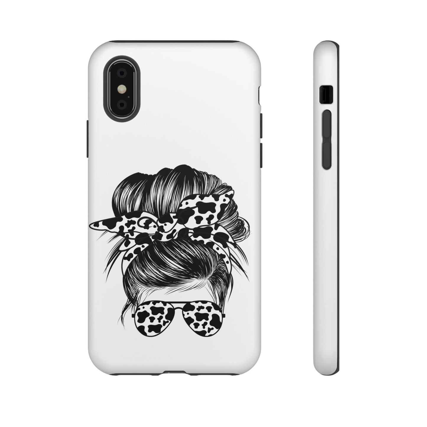 Cow Print Woman Mom Wife Protective Phone Case for Iphone, Samsung and Google Phones