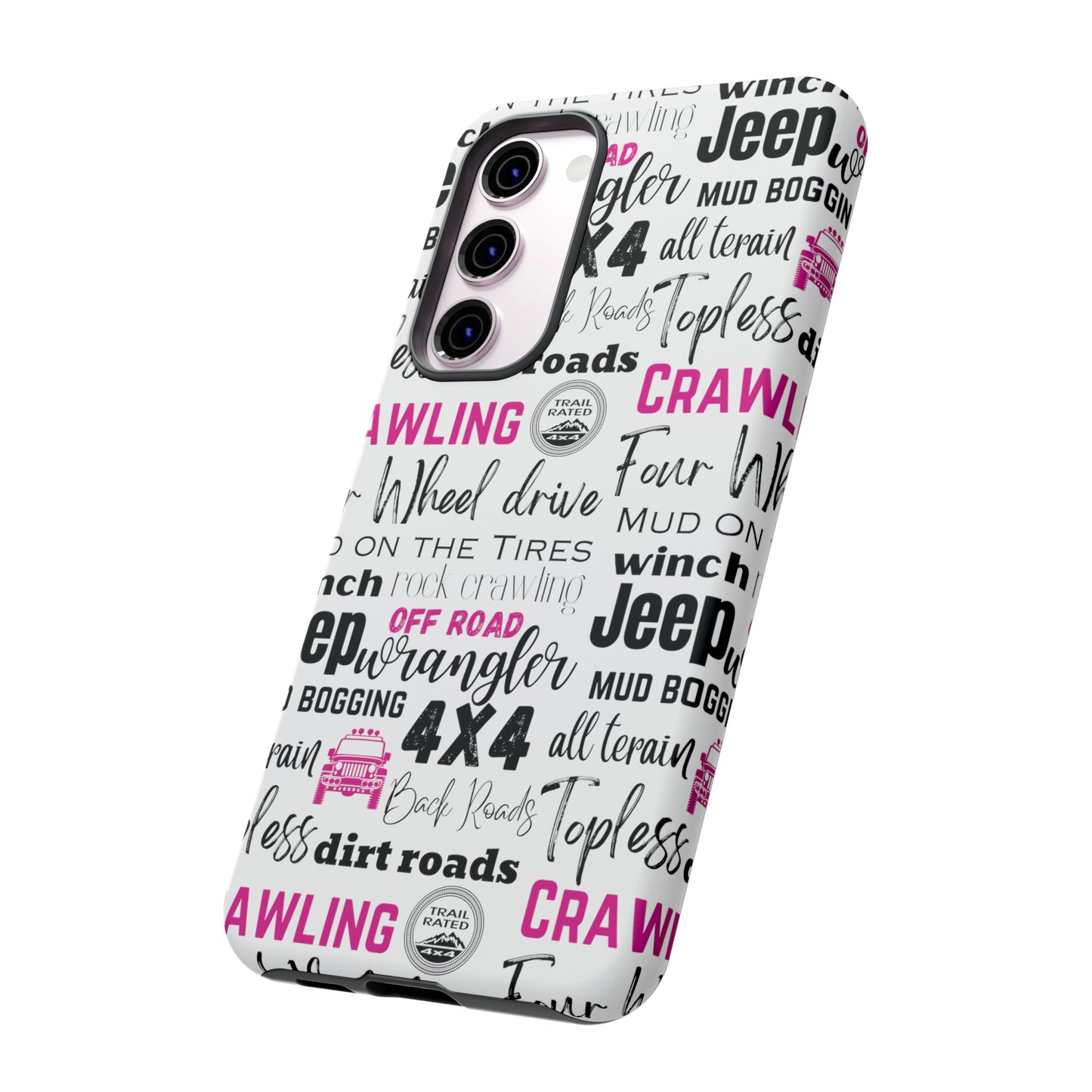 Off Road Subway Art Splash of Pink Protective Phone Case for Iphone, Samsung and Google Phones