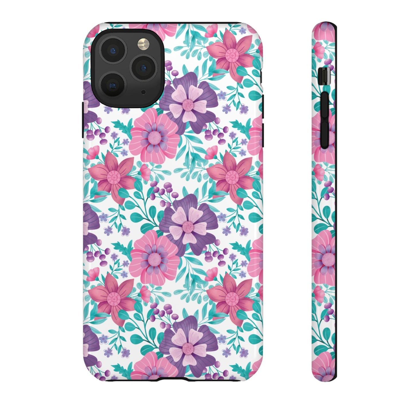 Pastel Flowers Protective Phone Case