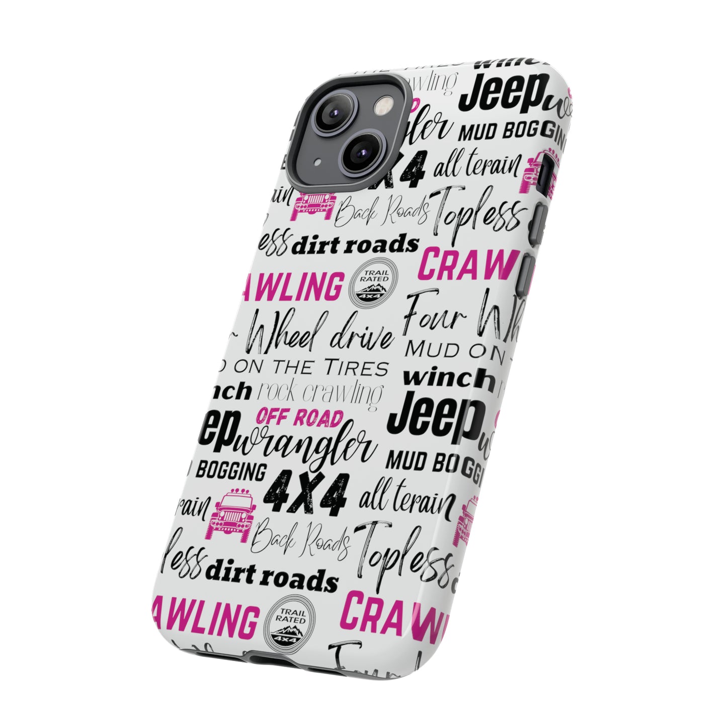 Off Road Subway Art Splash of Pink Protective Phone Case for Iphone, Samsung and Google Phones