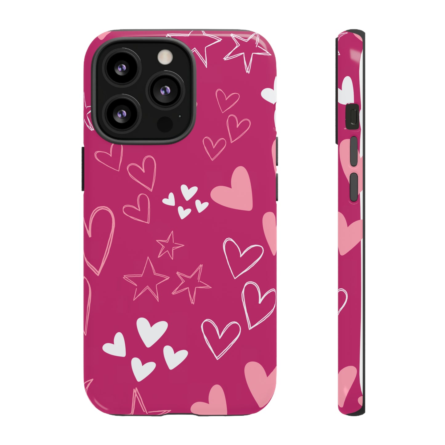 Heart and Stars Protective Case for Google, IPhone and Samsung phones