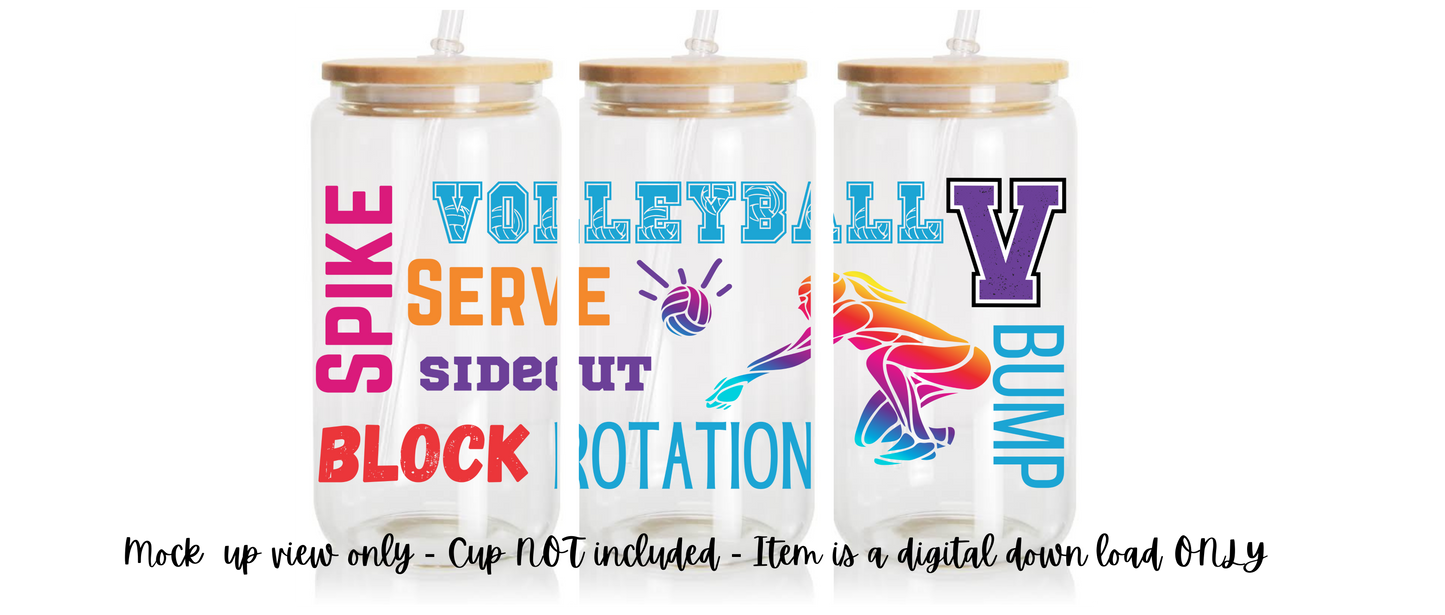 Digital Download - Rainbow Volleyball Wrap design