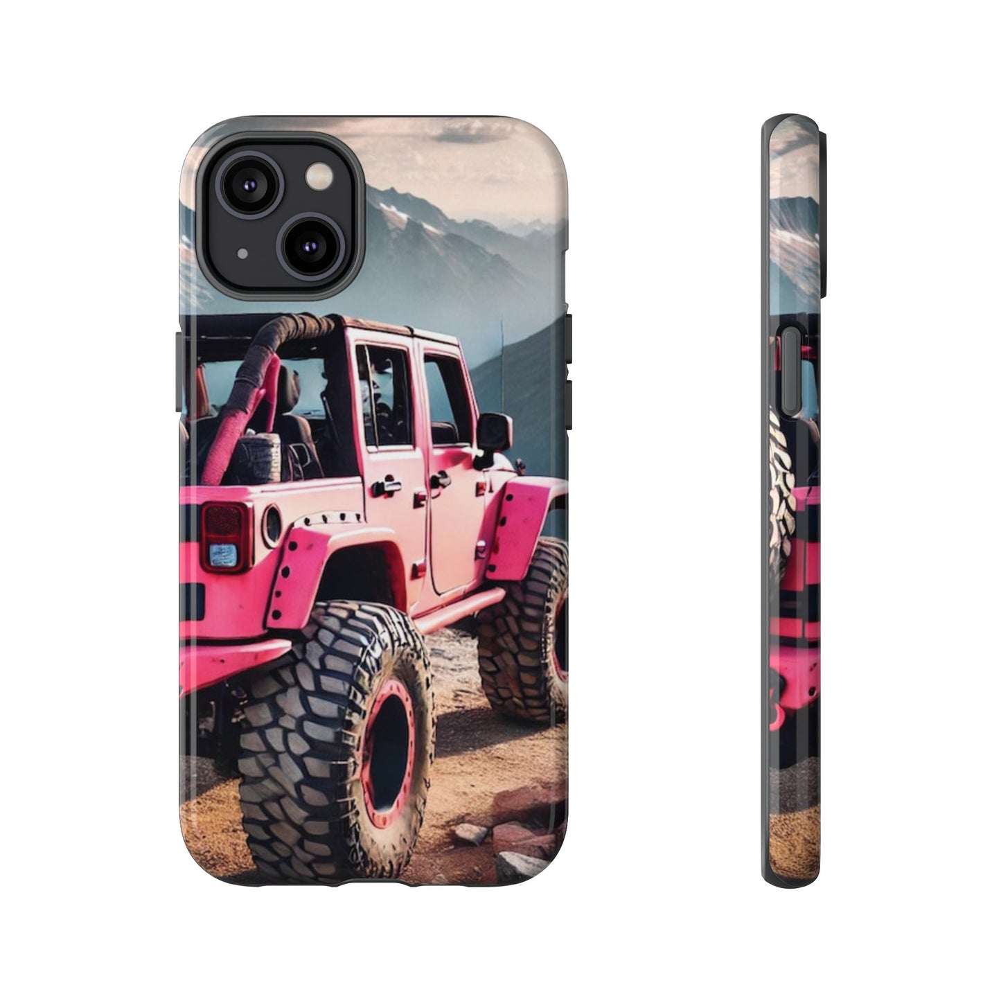 Pink Jeep Protective Phone Case