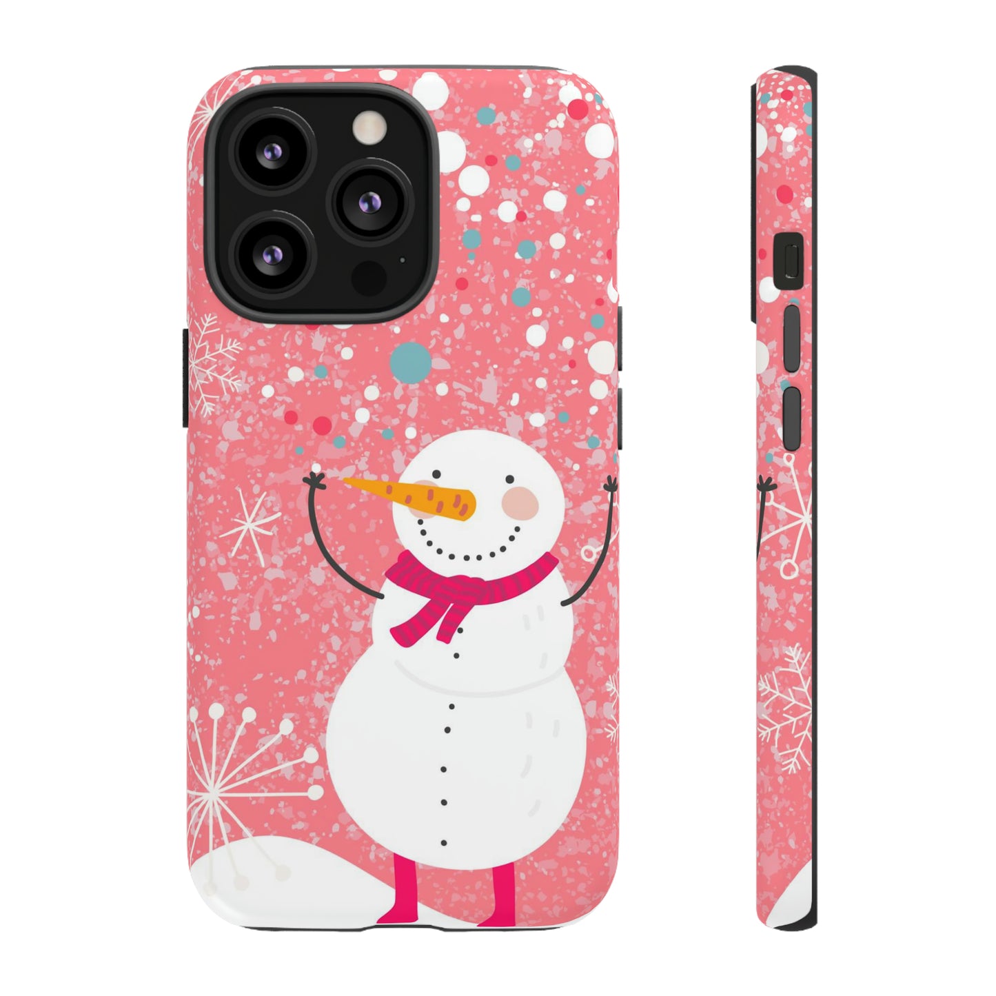 Pink Snowman Protective Case for Iphone, Samsung and a Google phones