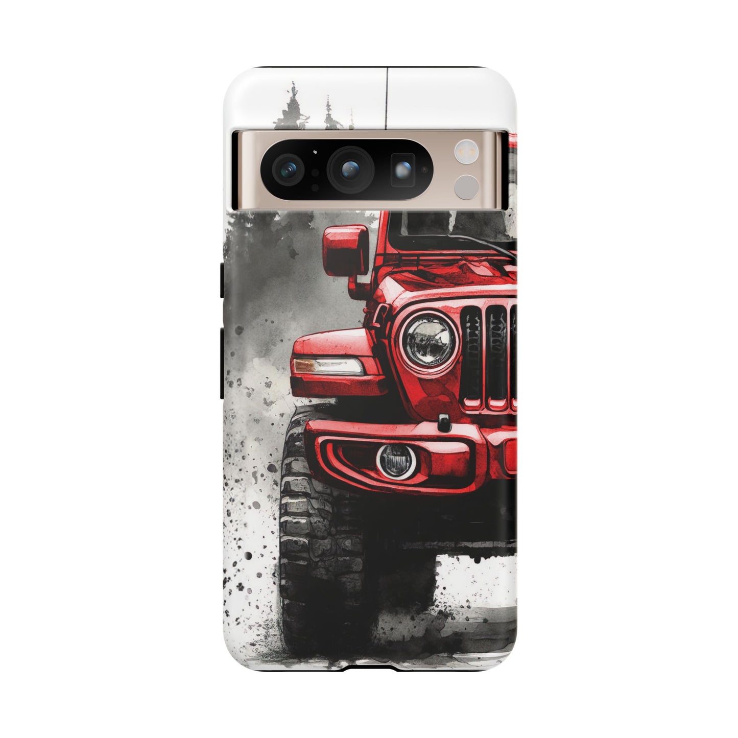 Off Road Love Red Wrangler Protective Phone Case for Iphone, Samsung and Google Phones
