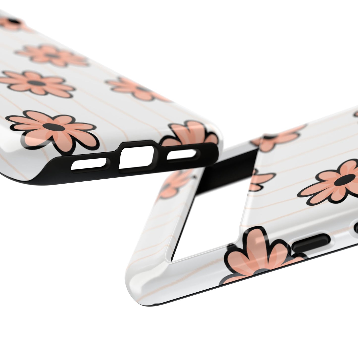 Pink Flowers Protective Phone Case