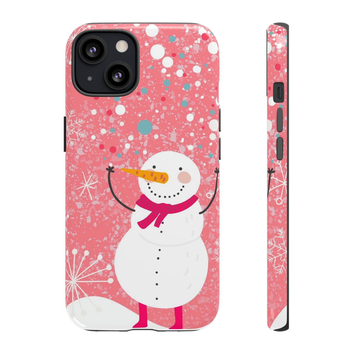 Pink Snowman Protective Case for Iphone, Samsung and a Google phones