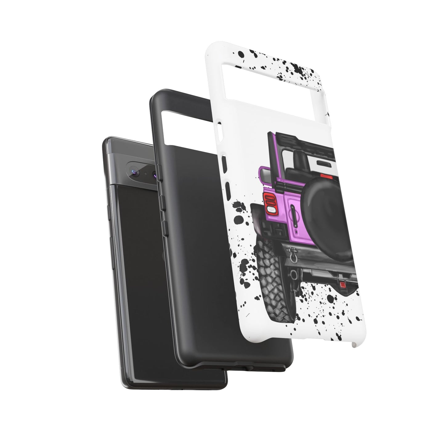 Off Road Life Charcoal Pink/Light Purple Protective Case for Iphone, Google and Samsung