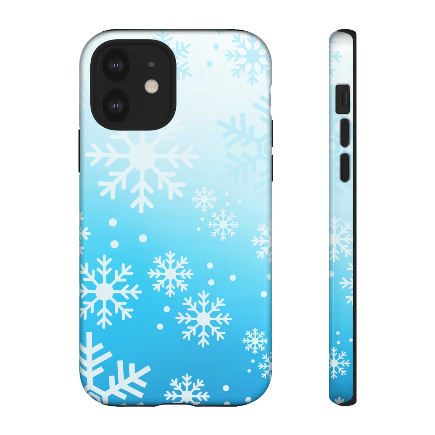 Winter, frozen, snowflake ombré protective phone case for Google, Samsung and IPhone