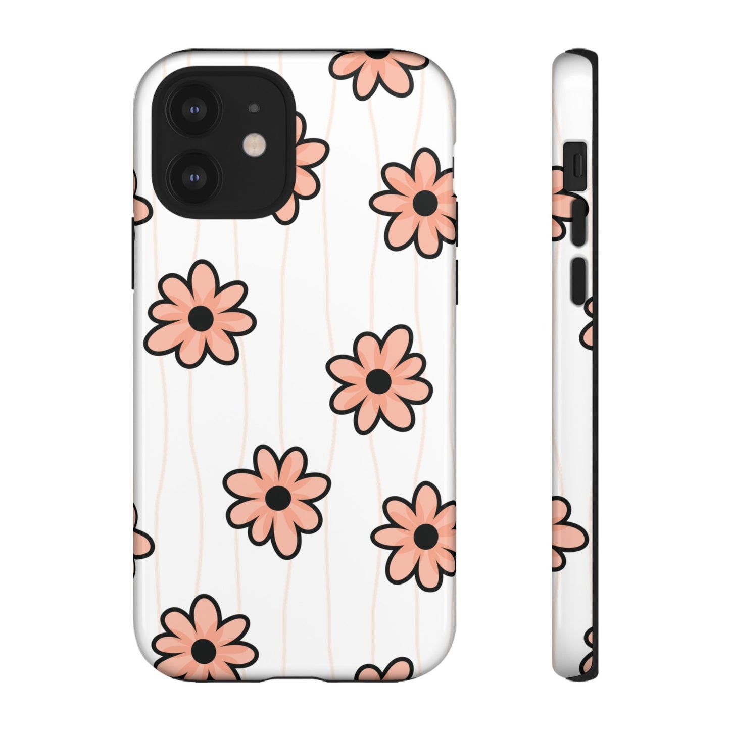 Pink Flowers Protective Phone Case