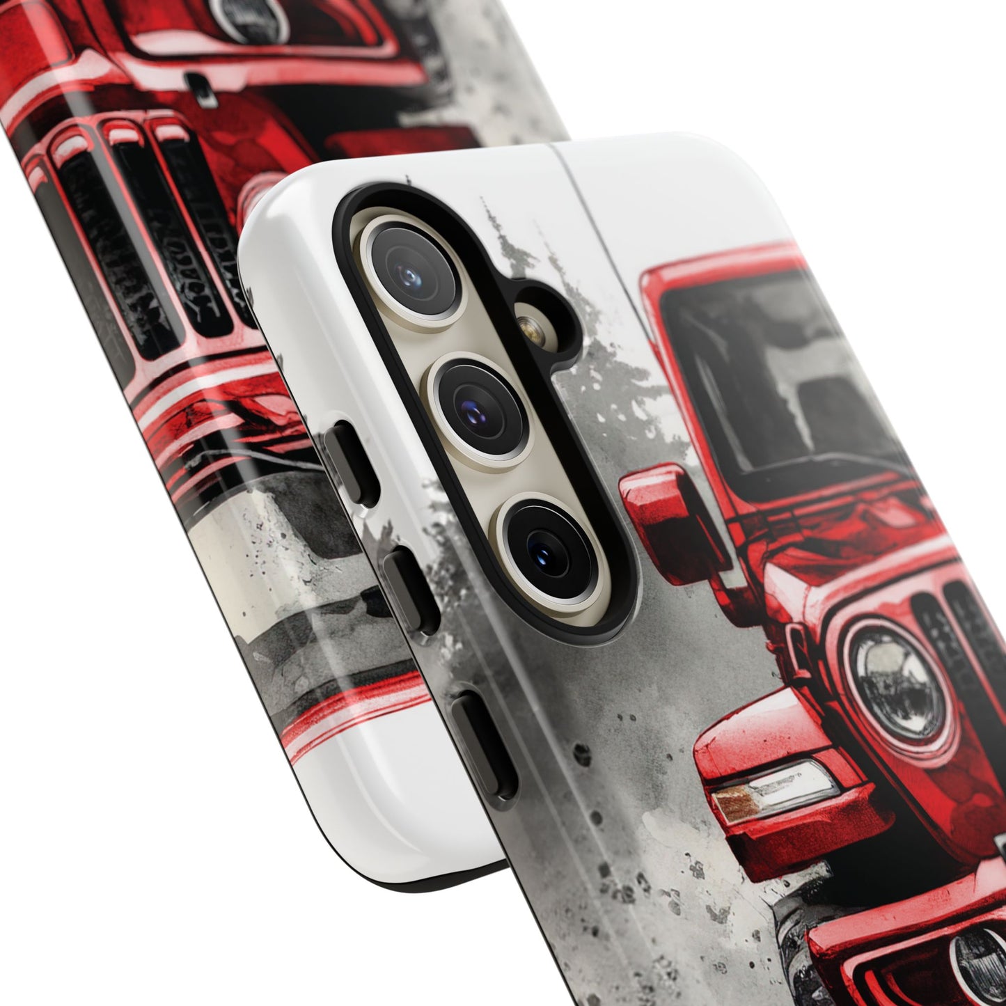 Off Road Love Red Wrangler Protective Phone Case for Iphone, Samsung and Google Phones