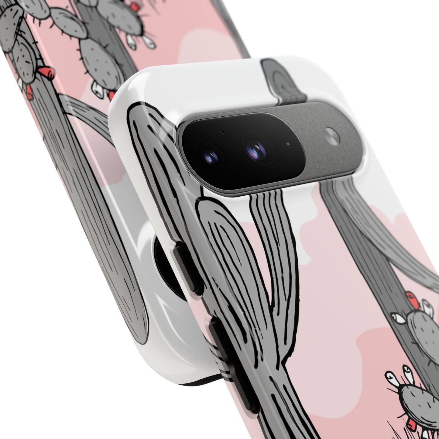 Pastel Cactus Sunset Protective Phone Case