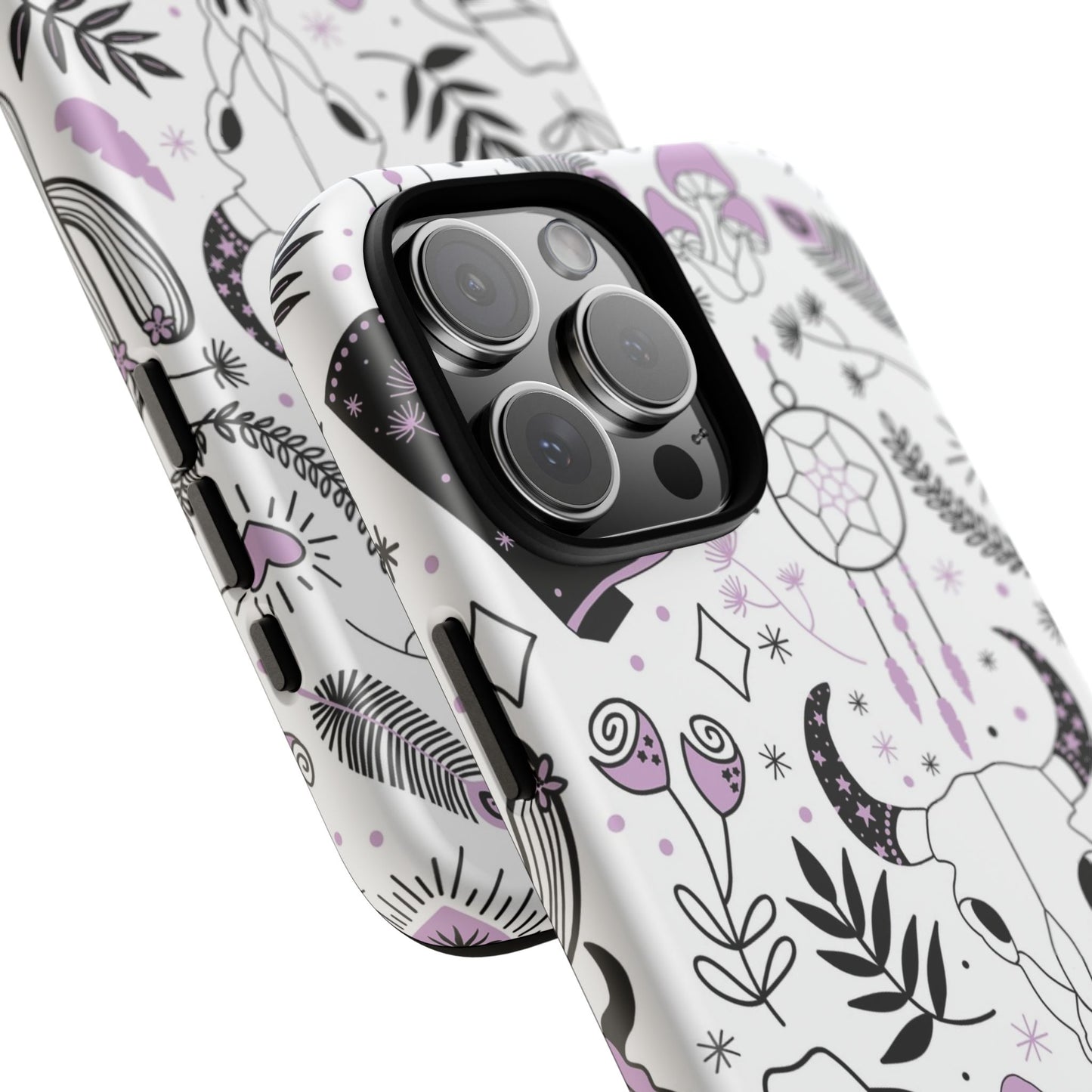 Purple and Black Western Protective Drop Proof Case Iphone, Samsung and Google phones