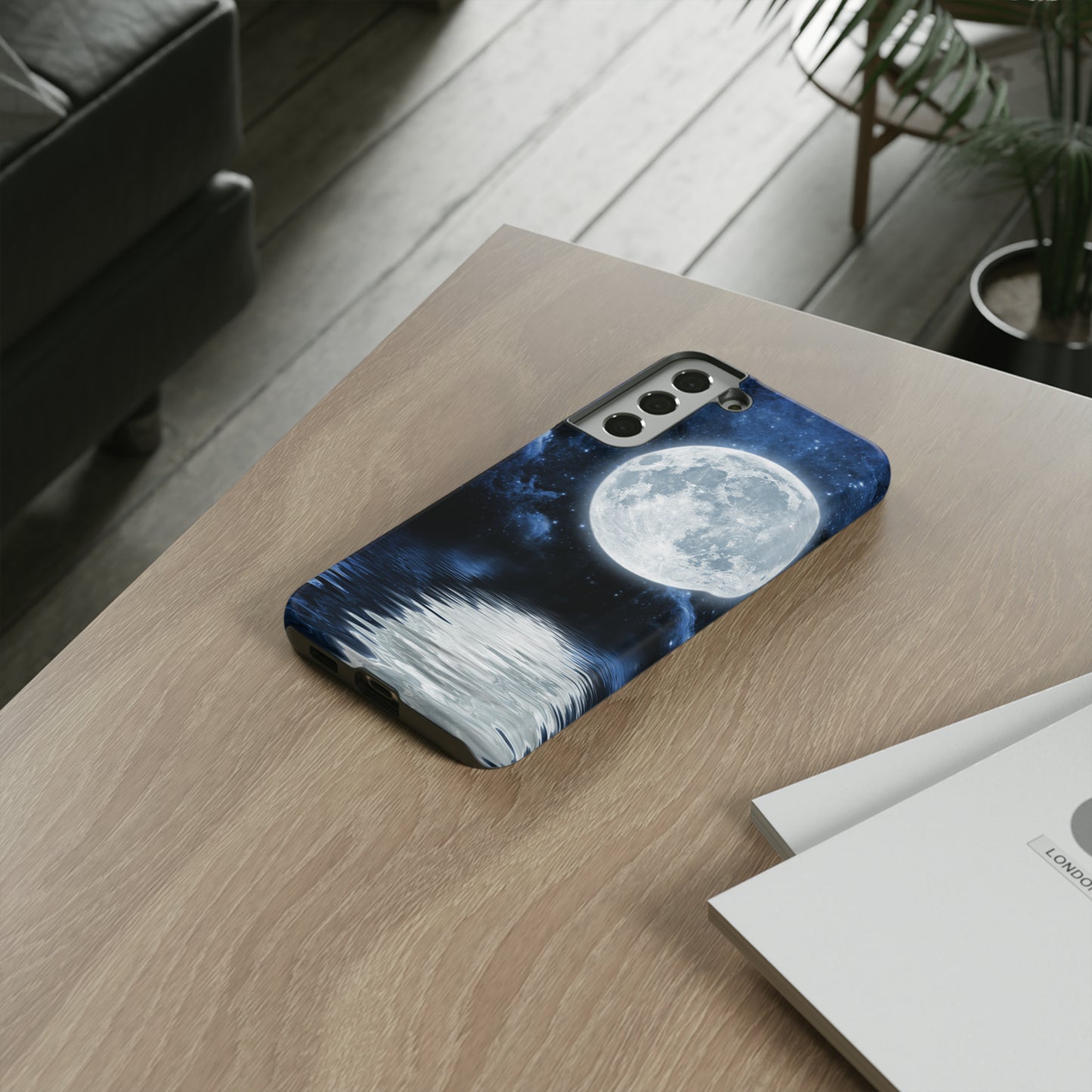 Moon Reflection Protective Phone Case for IPhone, Google and Samsung Phones