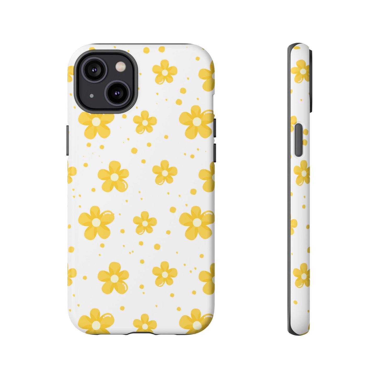 Yellow Flowers Protective Phone Case for Google, Apple and Samsung Phones