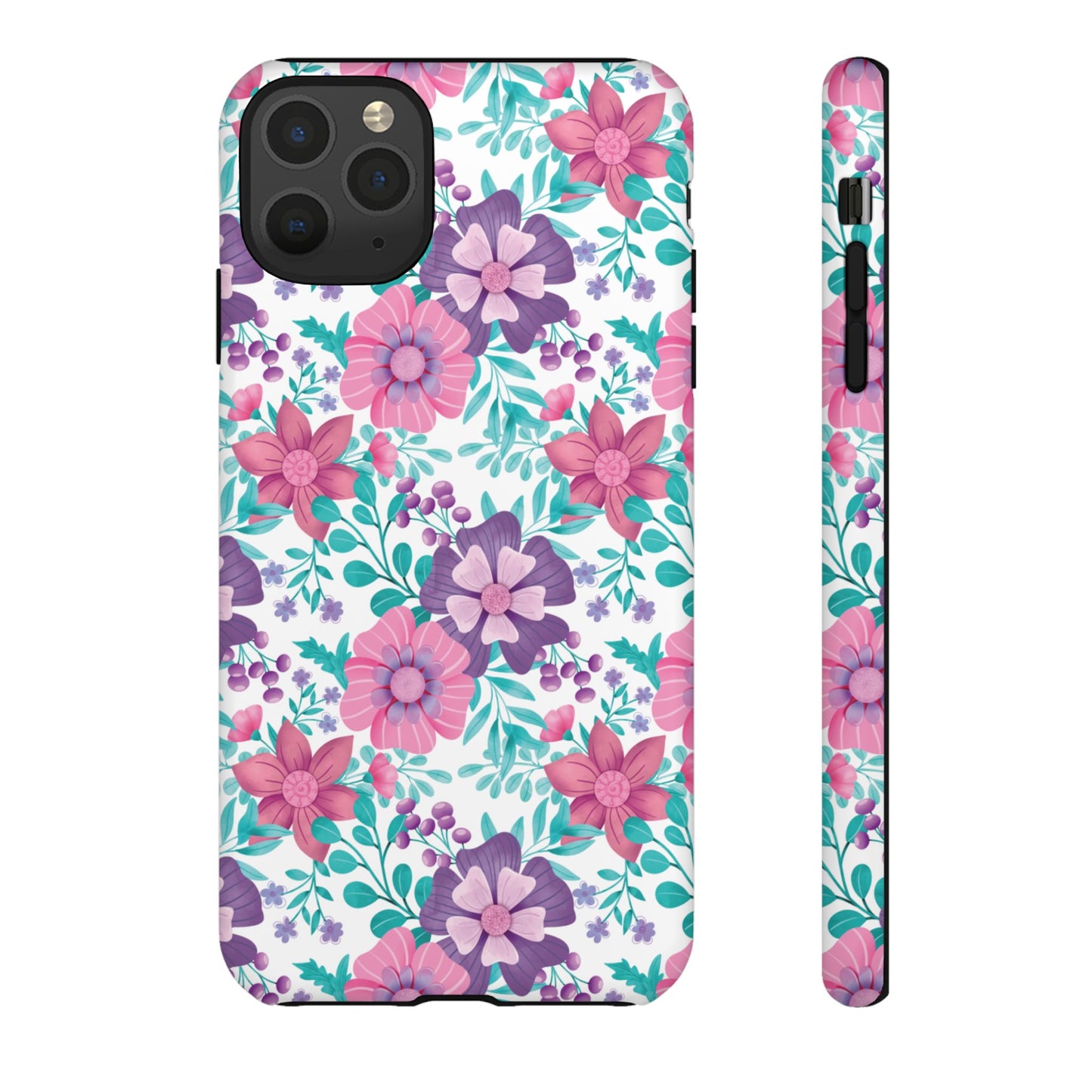Pastel Flowers Protective Phone Case