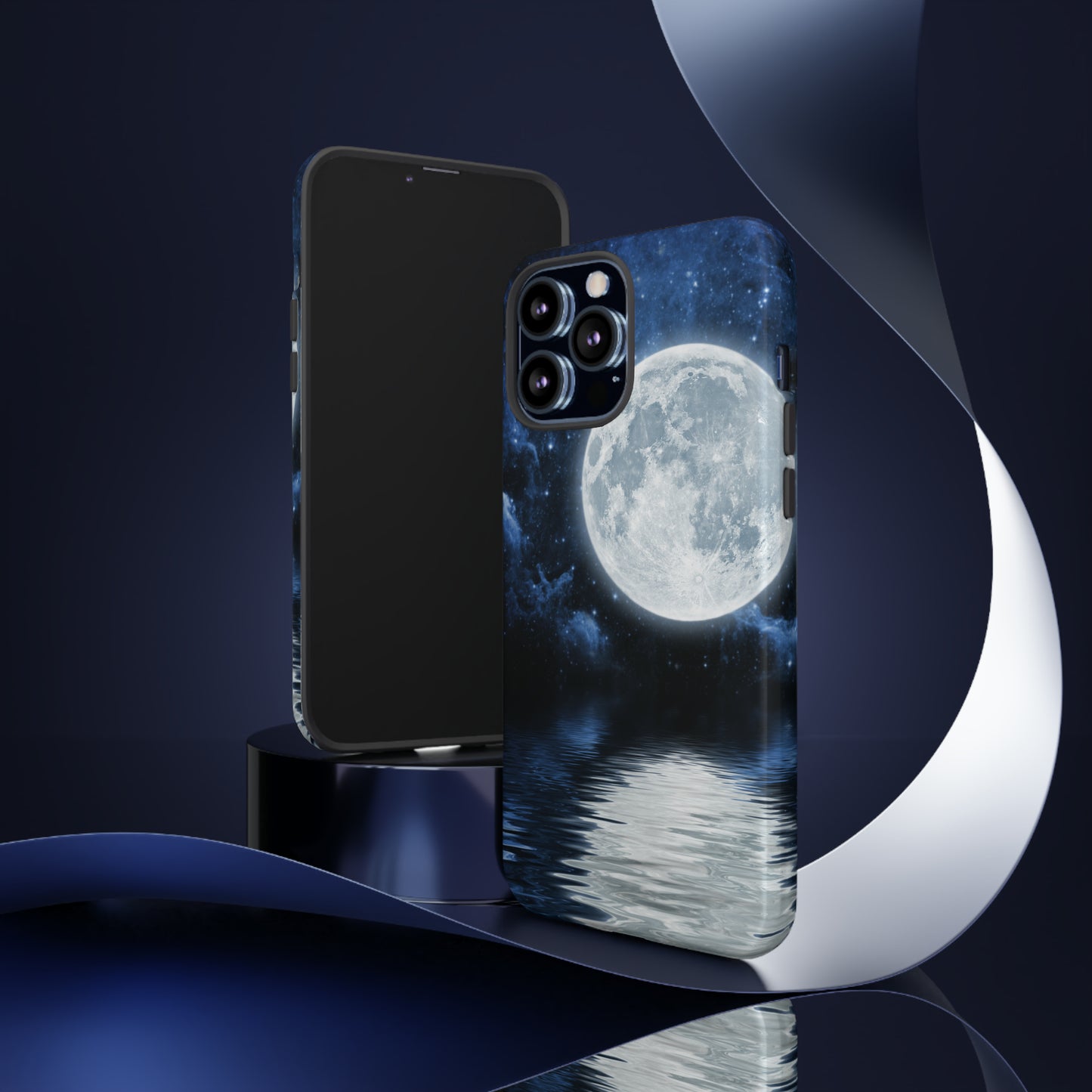 Moon Reflection Protective Phone Case for IPhone, Google and Samsung Phones