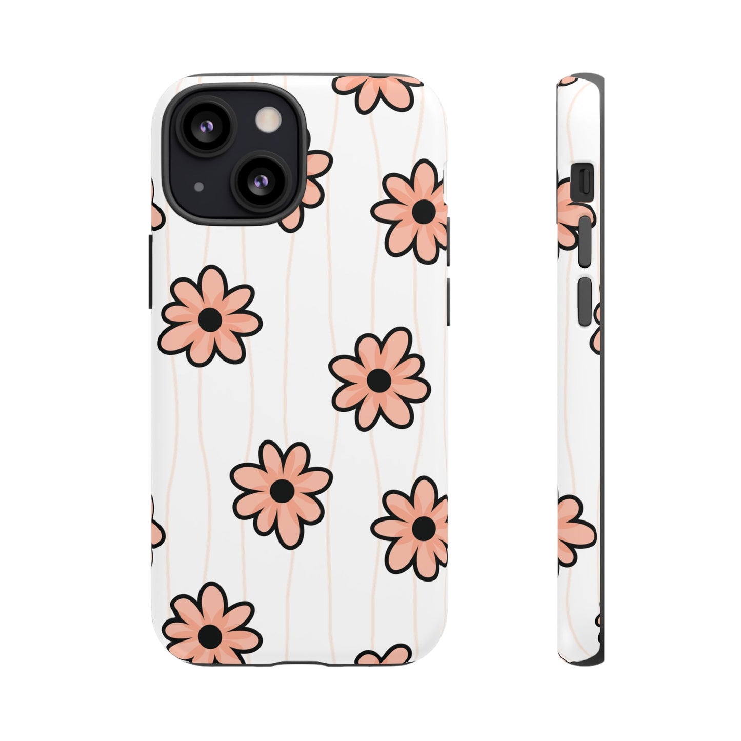 Pink Flowers Protective Phone Case