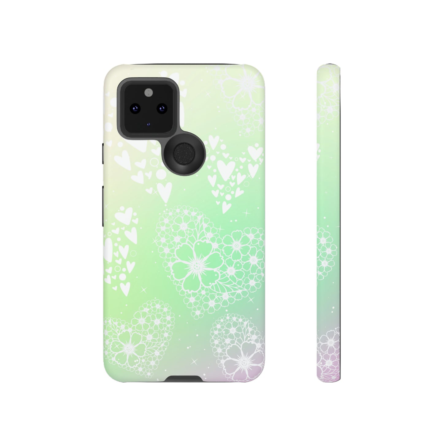 Pastel Heart Ombre Protective Case for Iphone, Google and Samsung