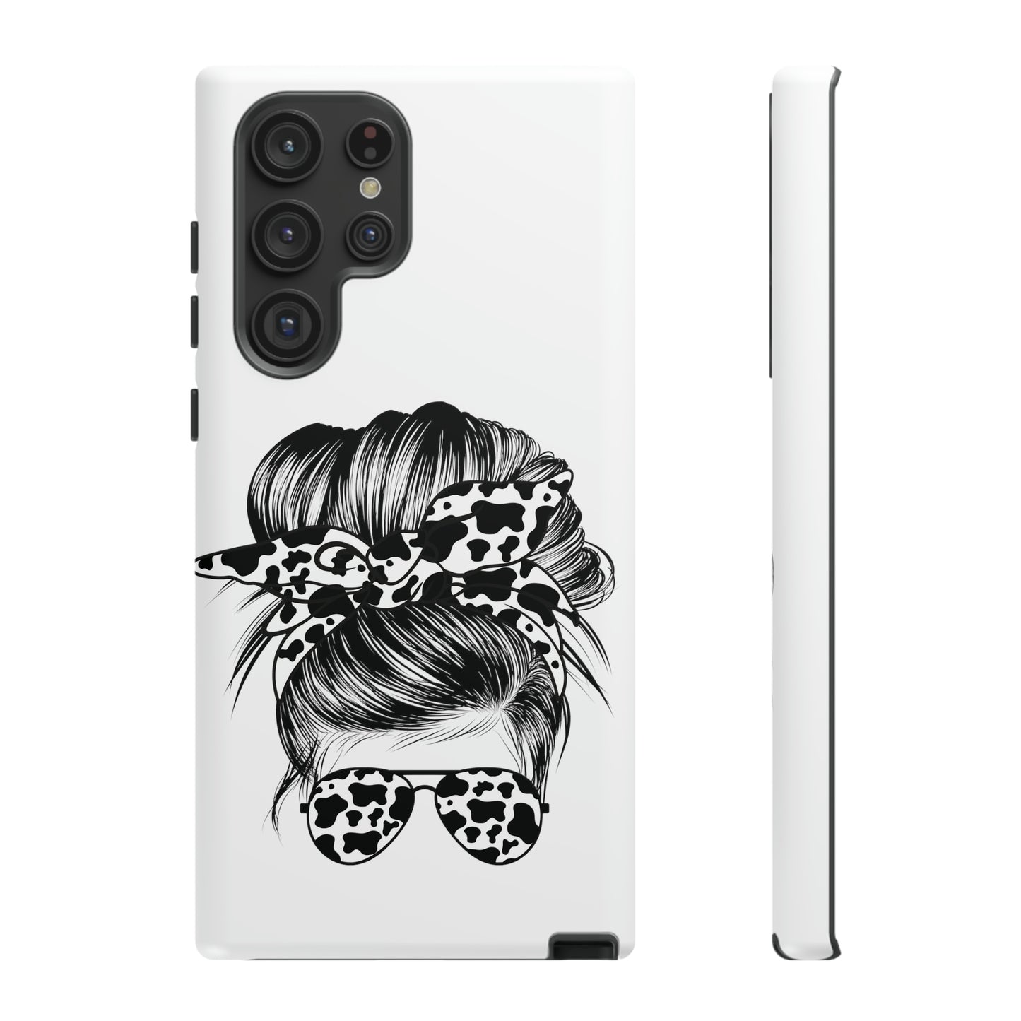 Cow Print Woman Mom Wife Protective Phone Case for Iphone, Samsung and Google Phones