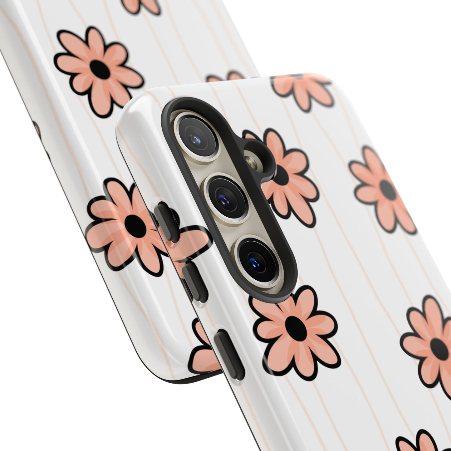 Pink Flowers Protective Phone Case