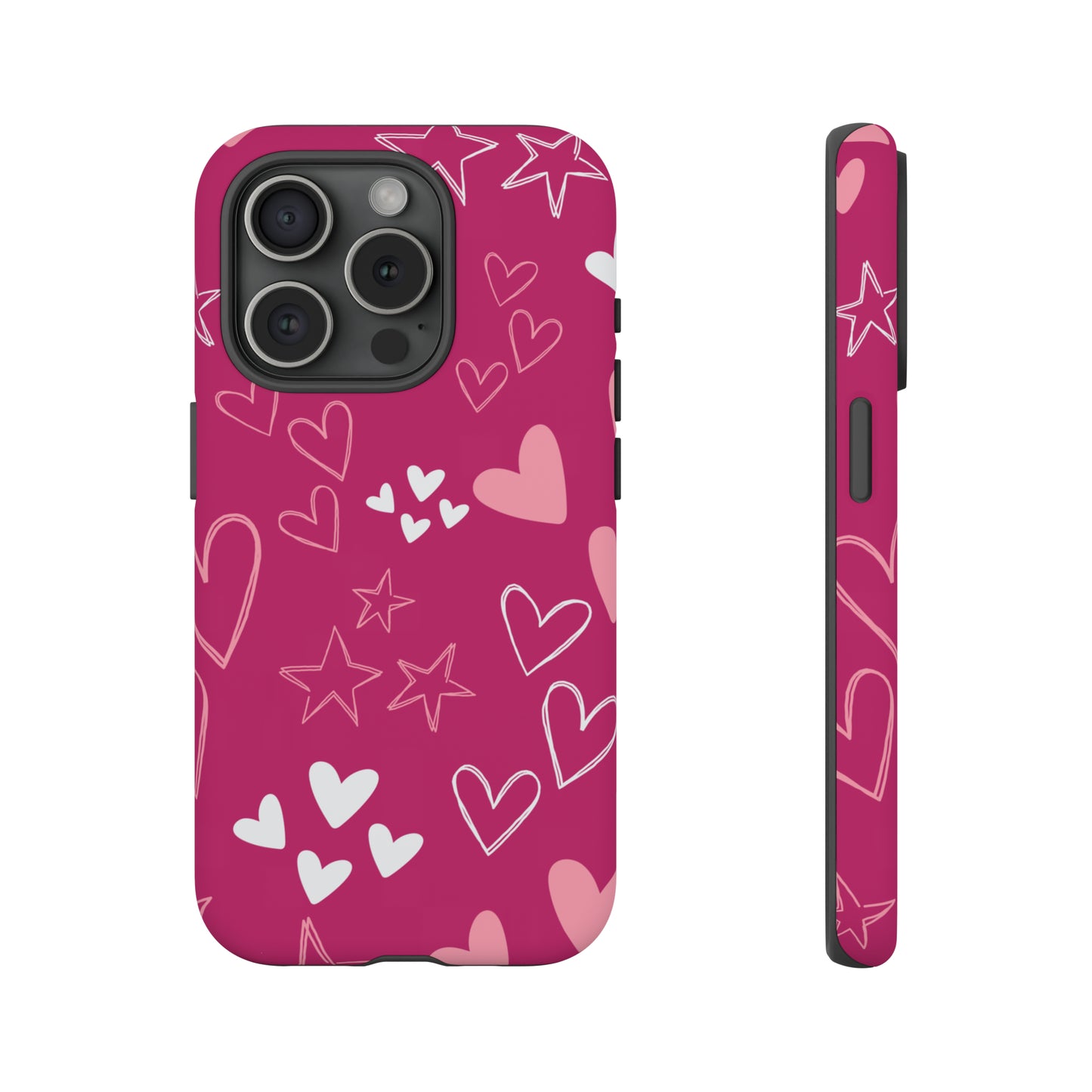 Heart and Stars Protective Case for Google, IPhone and Samsung phones