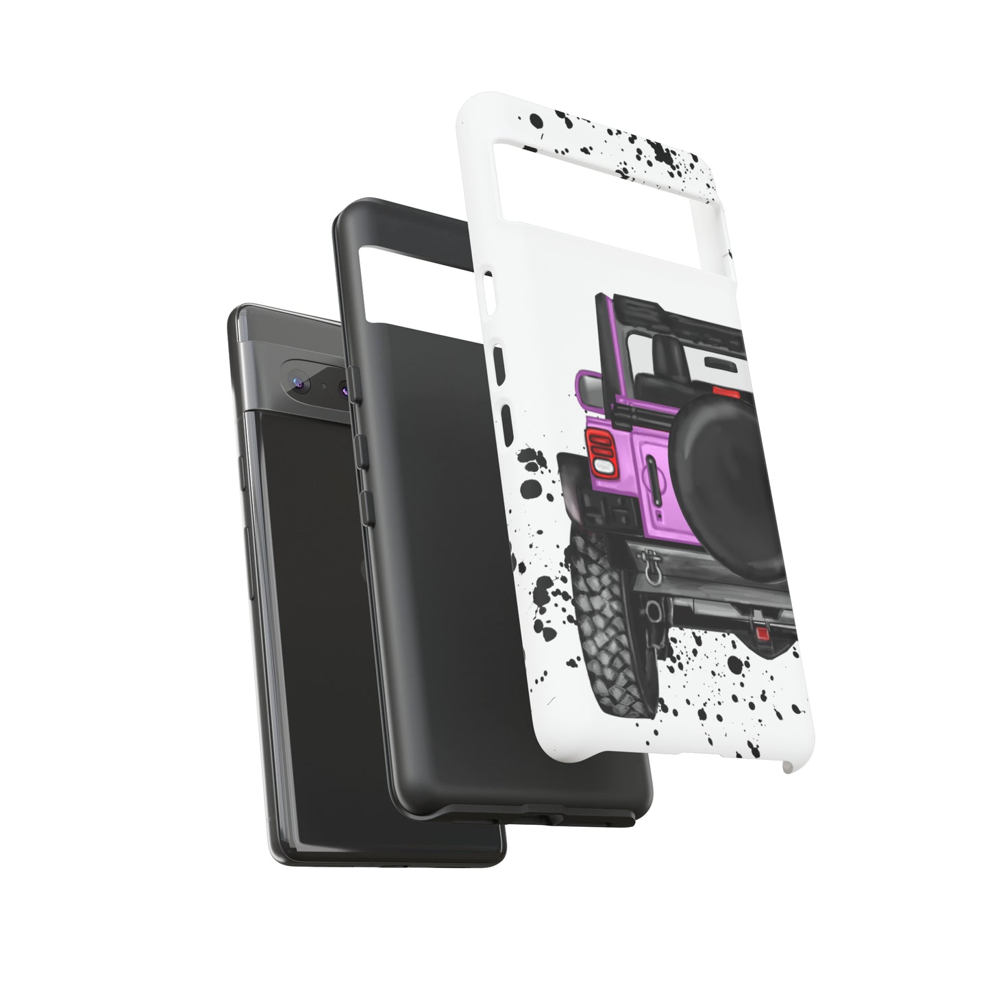 Off Road Life Charcoal Pink/Light Purple Protective Case for Iphone, Google and Samsung