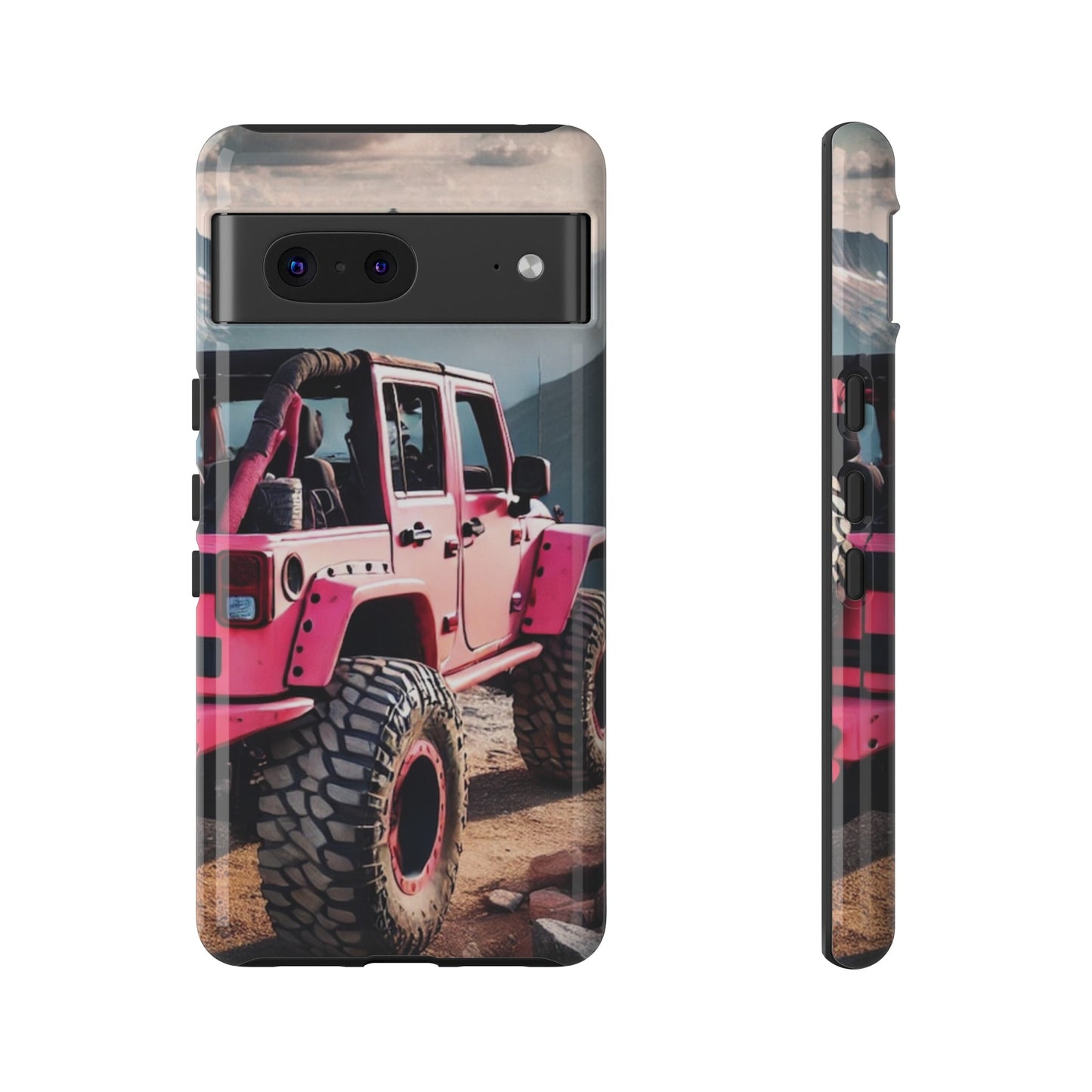 Pink Jeep Protective Phone Case