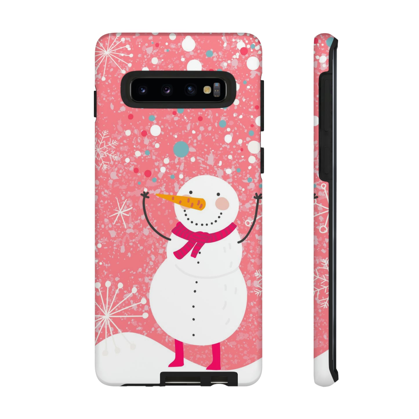 Pink Snowman Protective Case for Iphone, Samsung and a Google phones