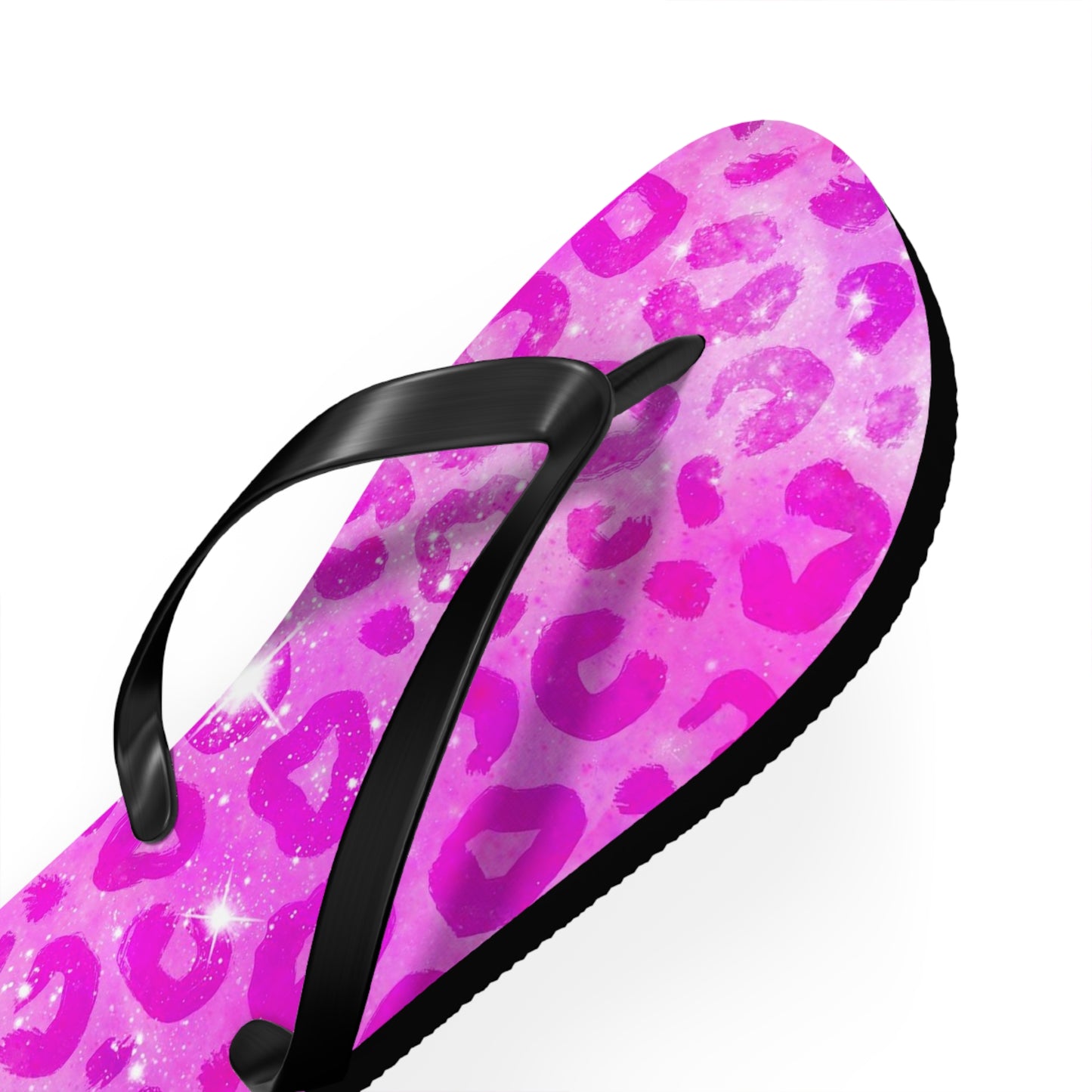 Hot Pink Leopard Flip Flops