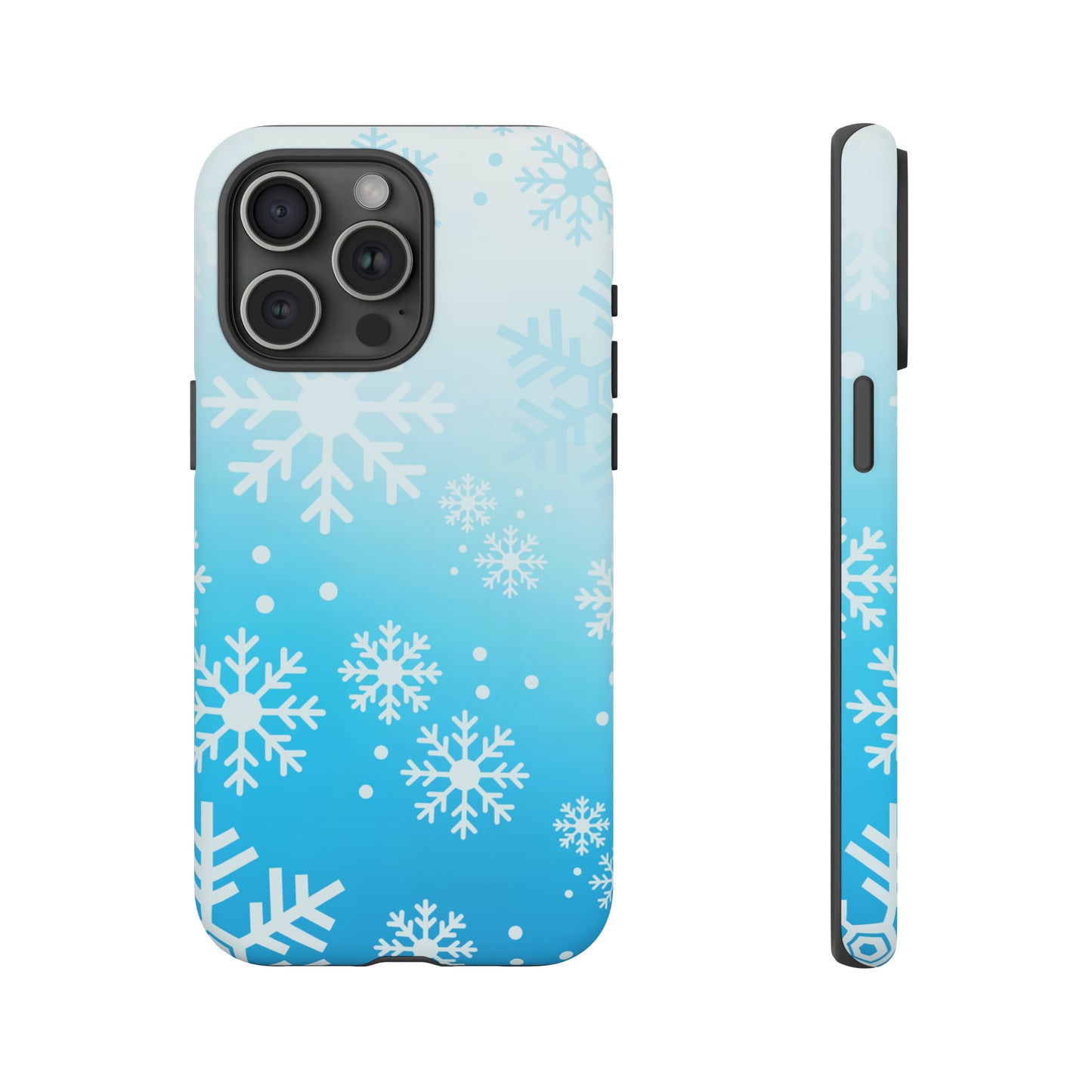 Winter, frozen, snowflake ombré protective phone case for Google, Samsung and IPhone