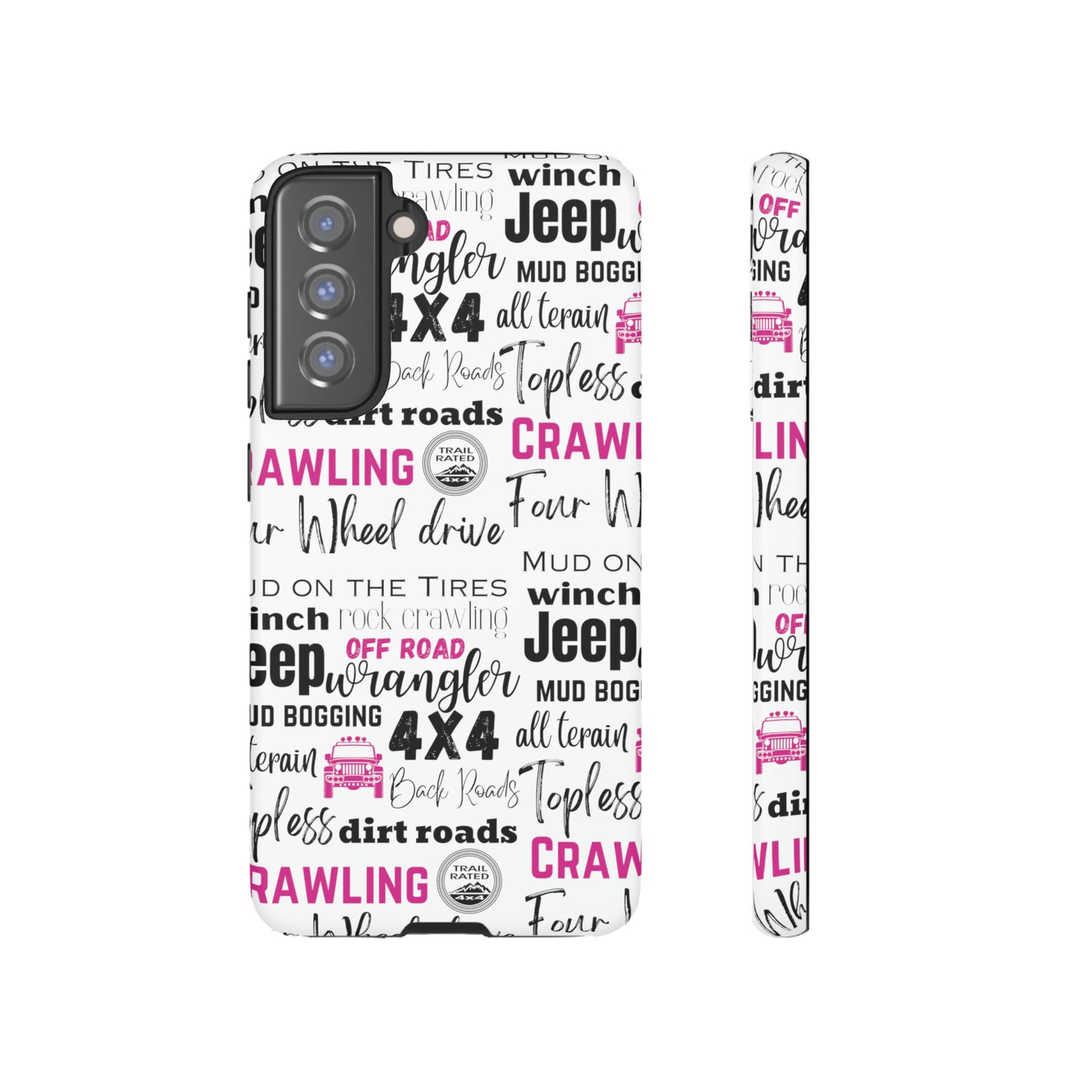 Off Road Subway Art Splash of Pink Protective Phone Case for Iphone, Samsung and Google Phones