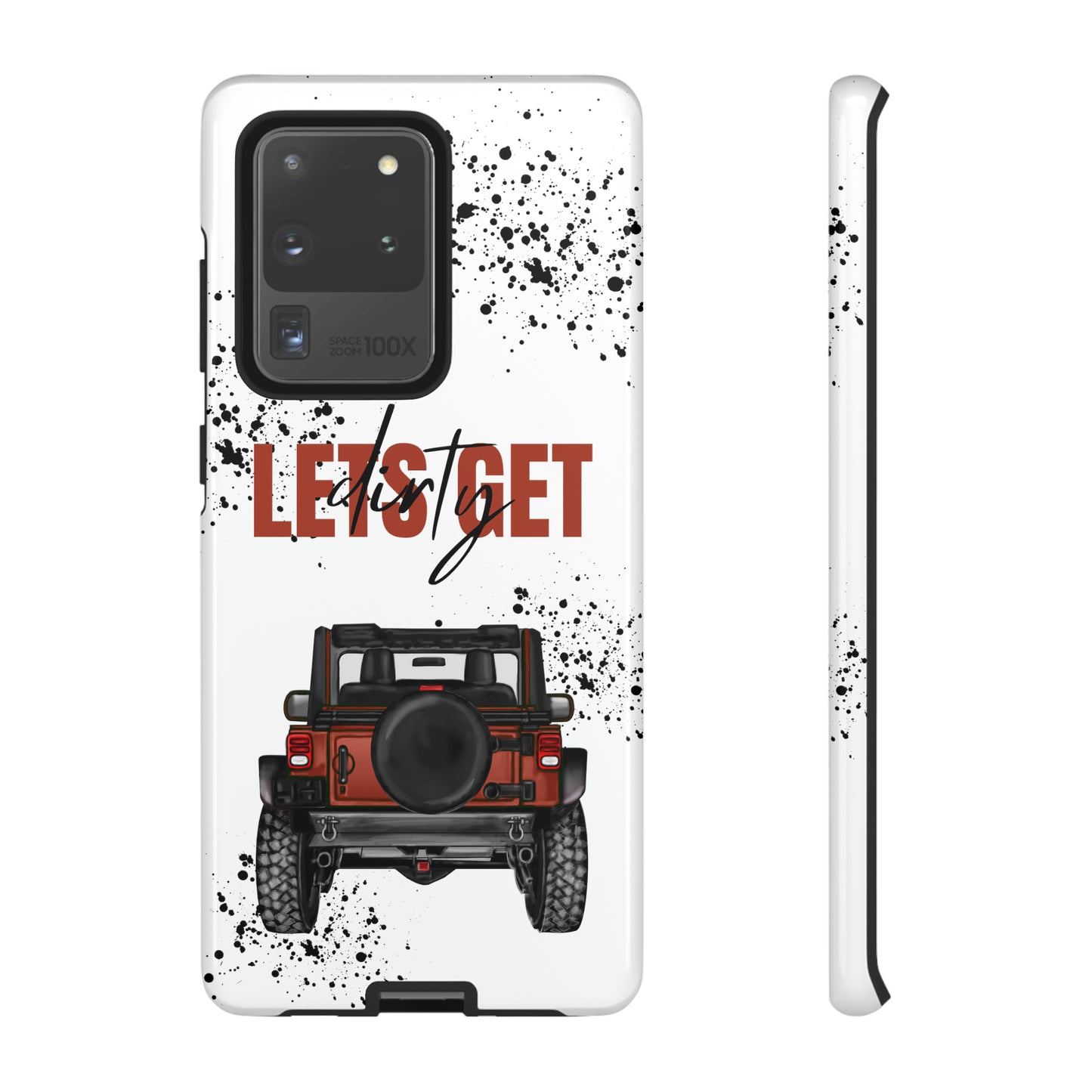 Lets Get Dirty Splatter Rust Protective Phone Case