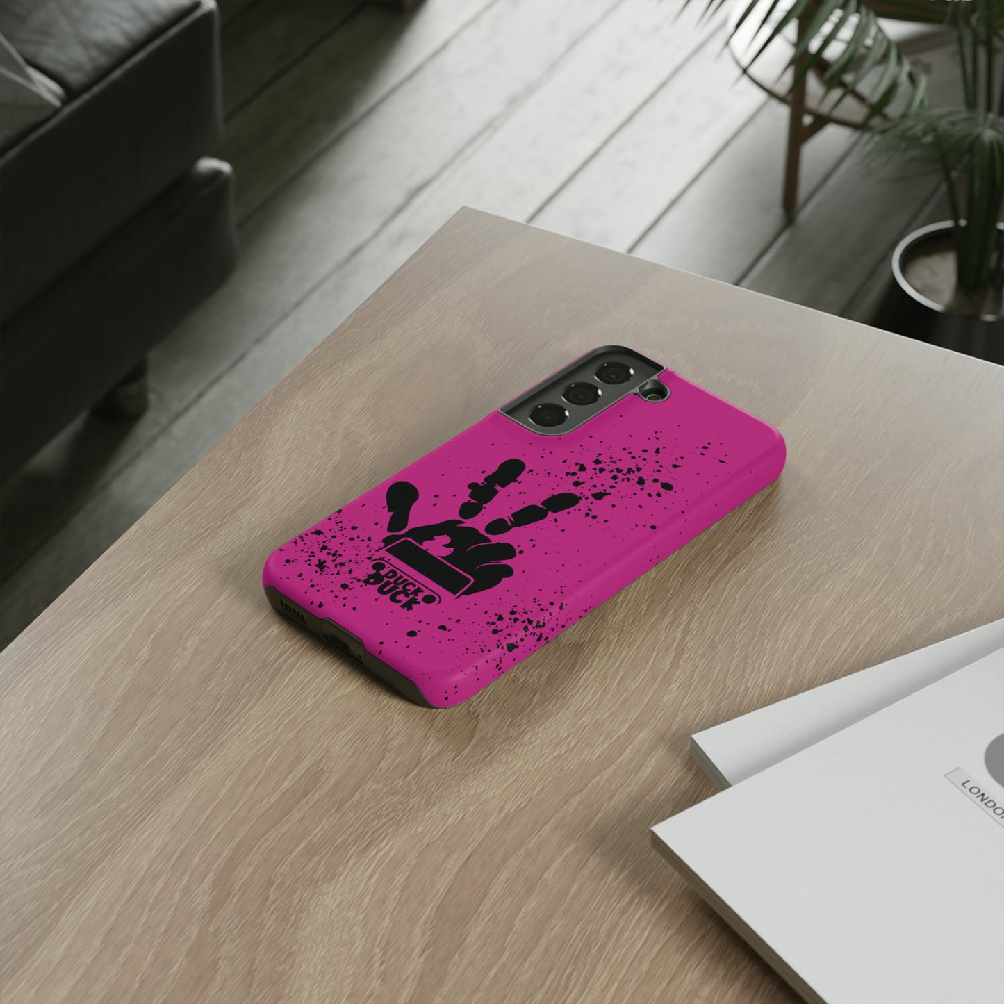 Duck Duck Hot Pink Protective Phone Case for IPhone, Samsung and Google Phone