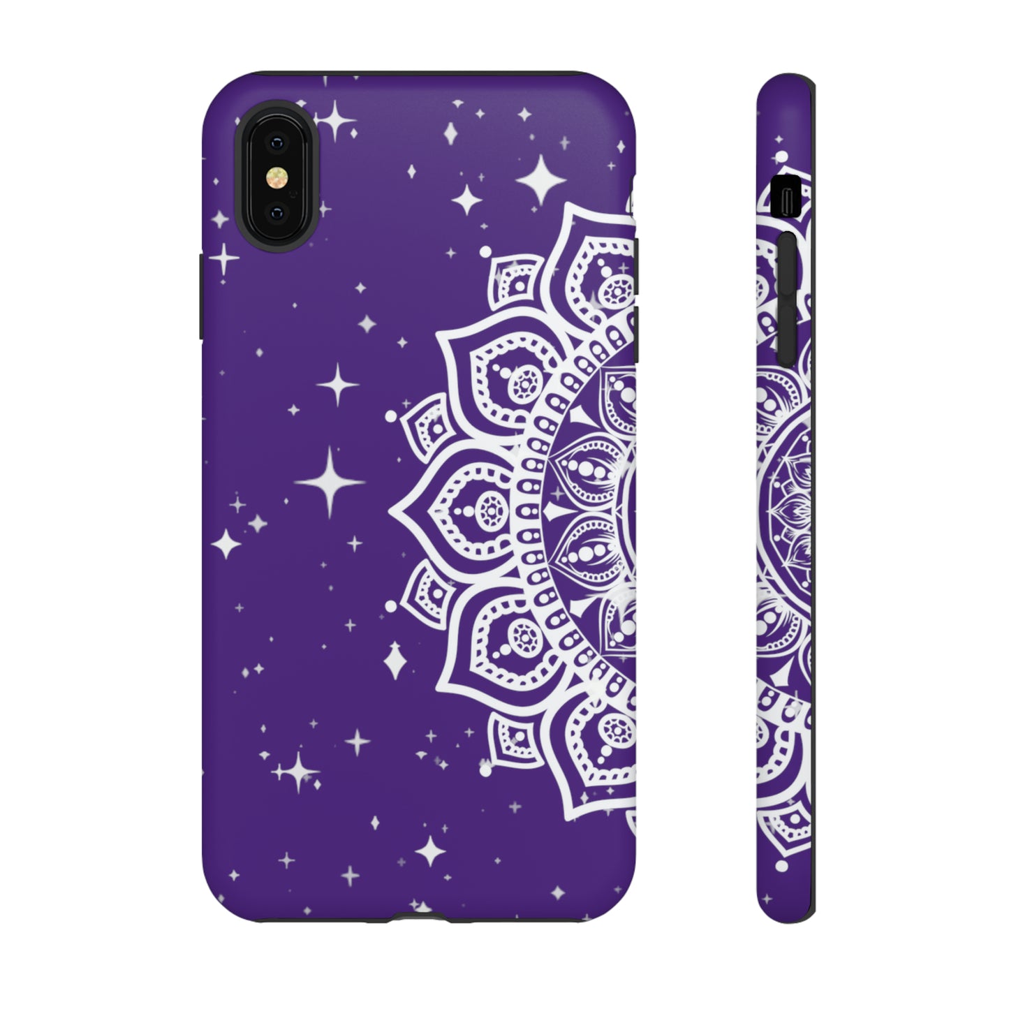 Purple mandala protective phone case for iPhone, Samsung and Google