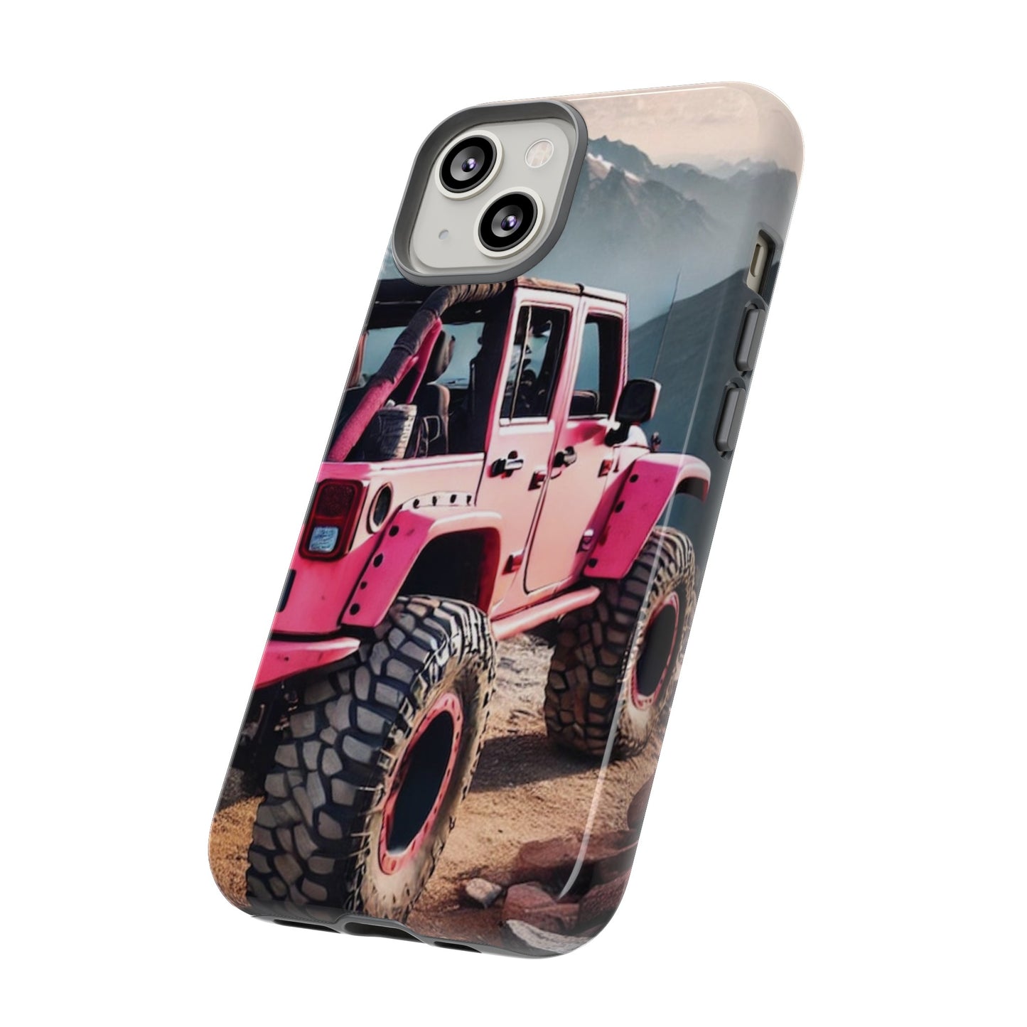 Pink Jeep Protective Phone Case