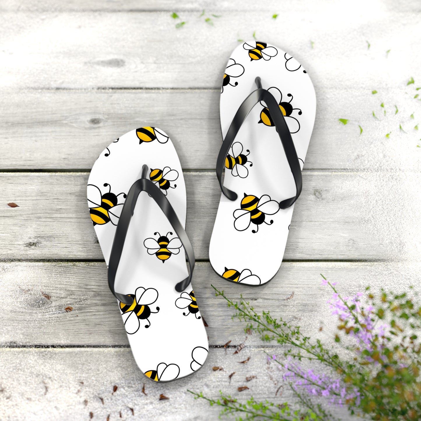 Bumble Bee Summer Flip Flops