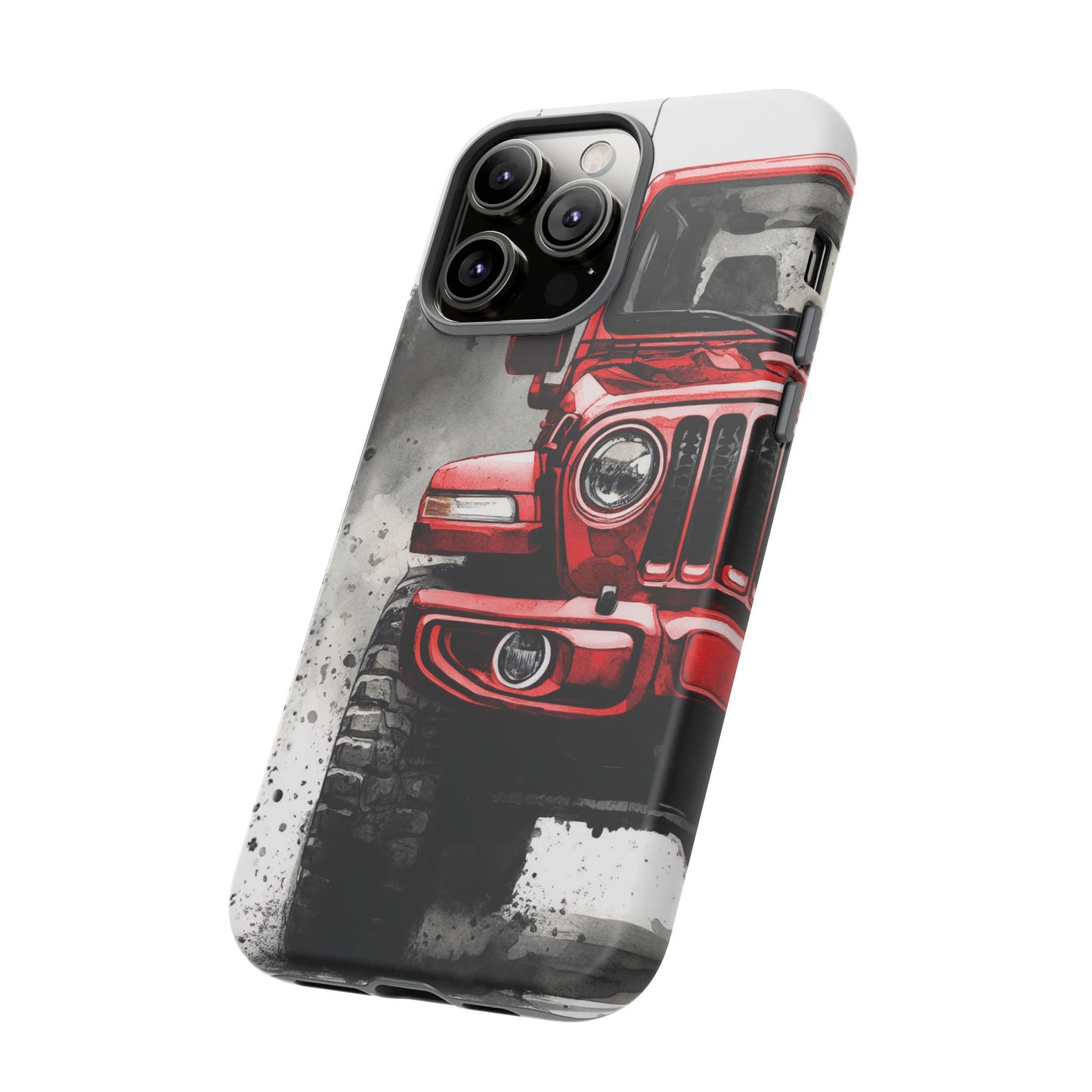 Off Road Love Red Wrangler Protective Phone Case for Iphone, Samsung and Google Phones