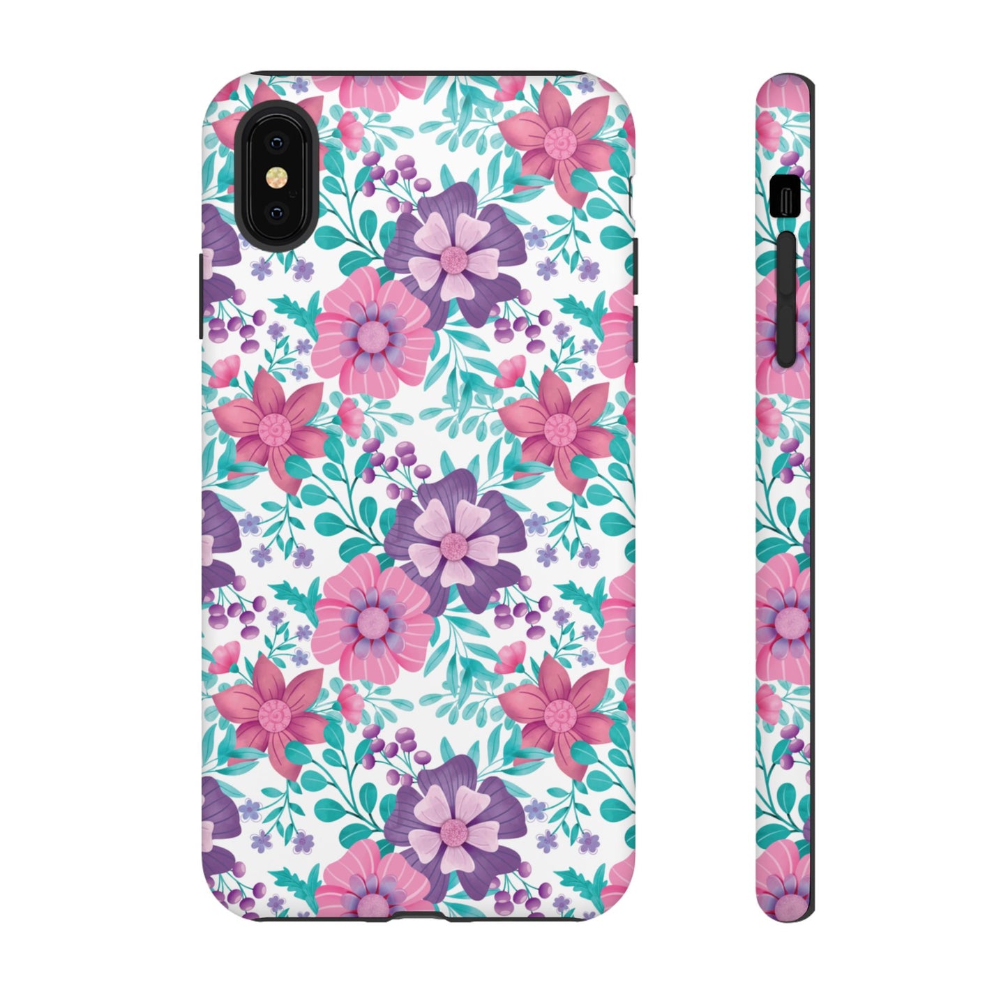 Pastel Flowers Protective Phone Case