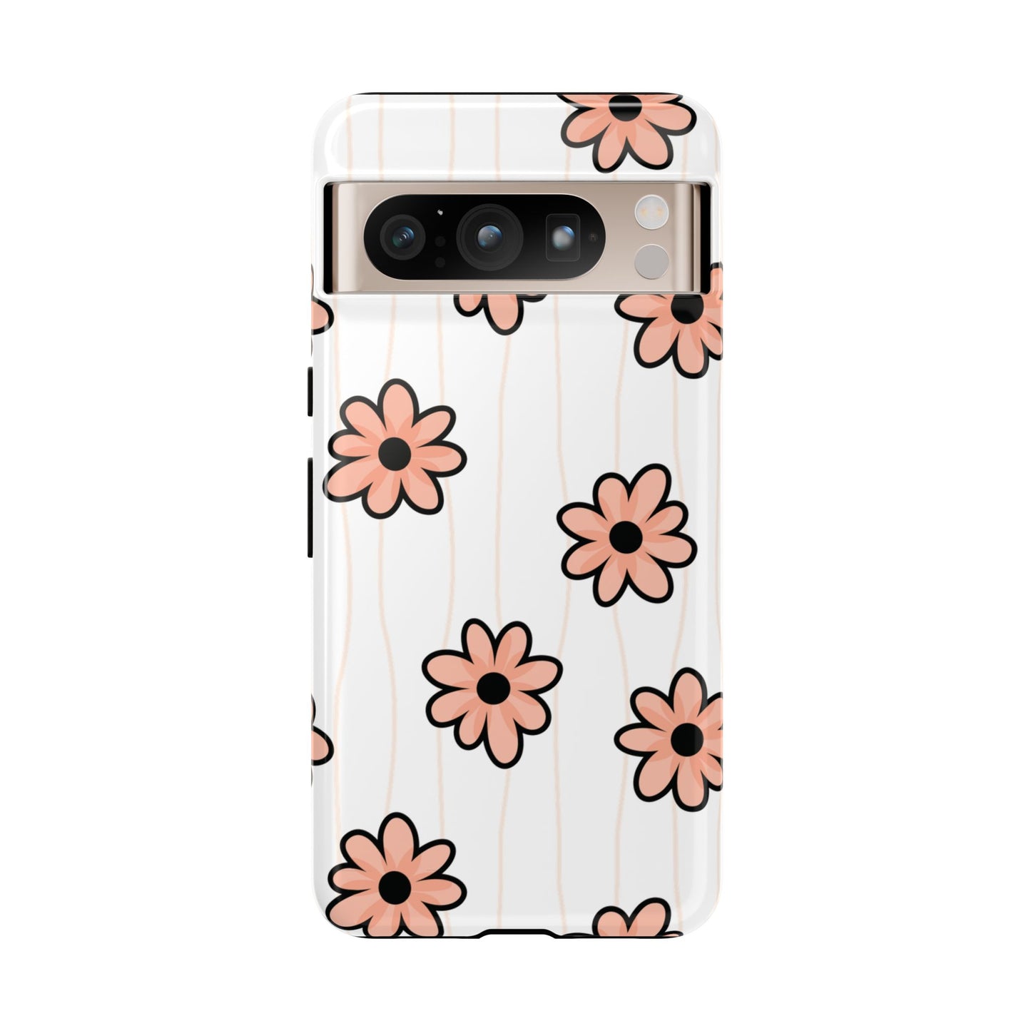 Pink Flowers Protective Phone Case