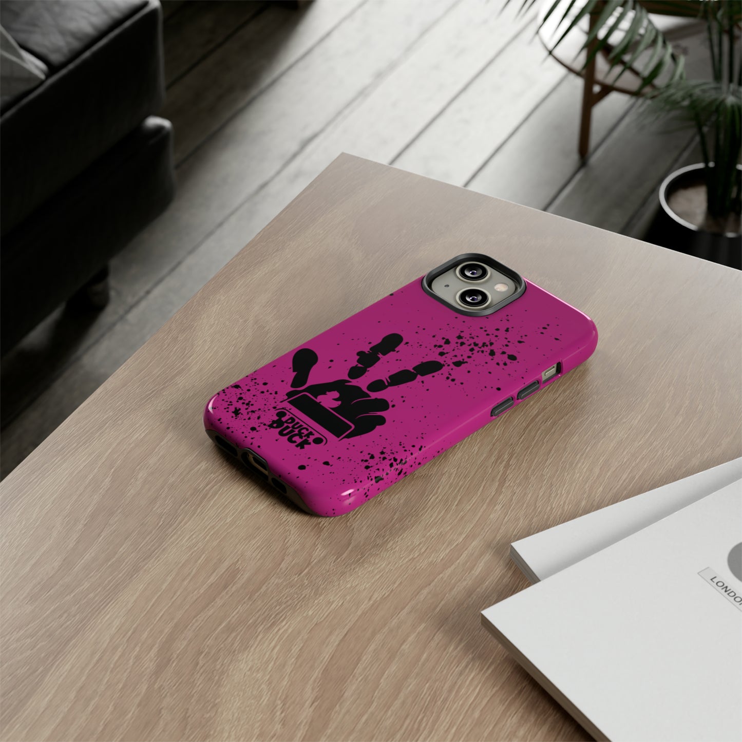 Duck Duck Hot Pink Protective Phone Case for IPhone, Samsung and Google Phone