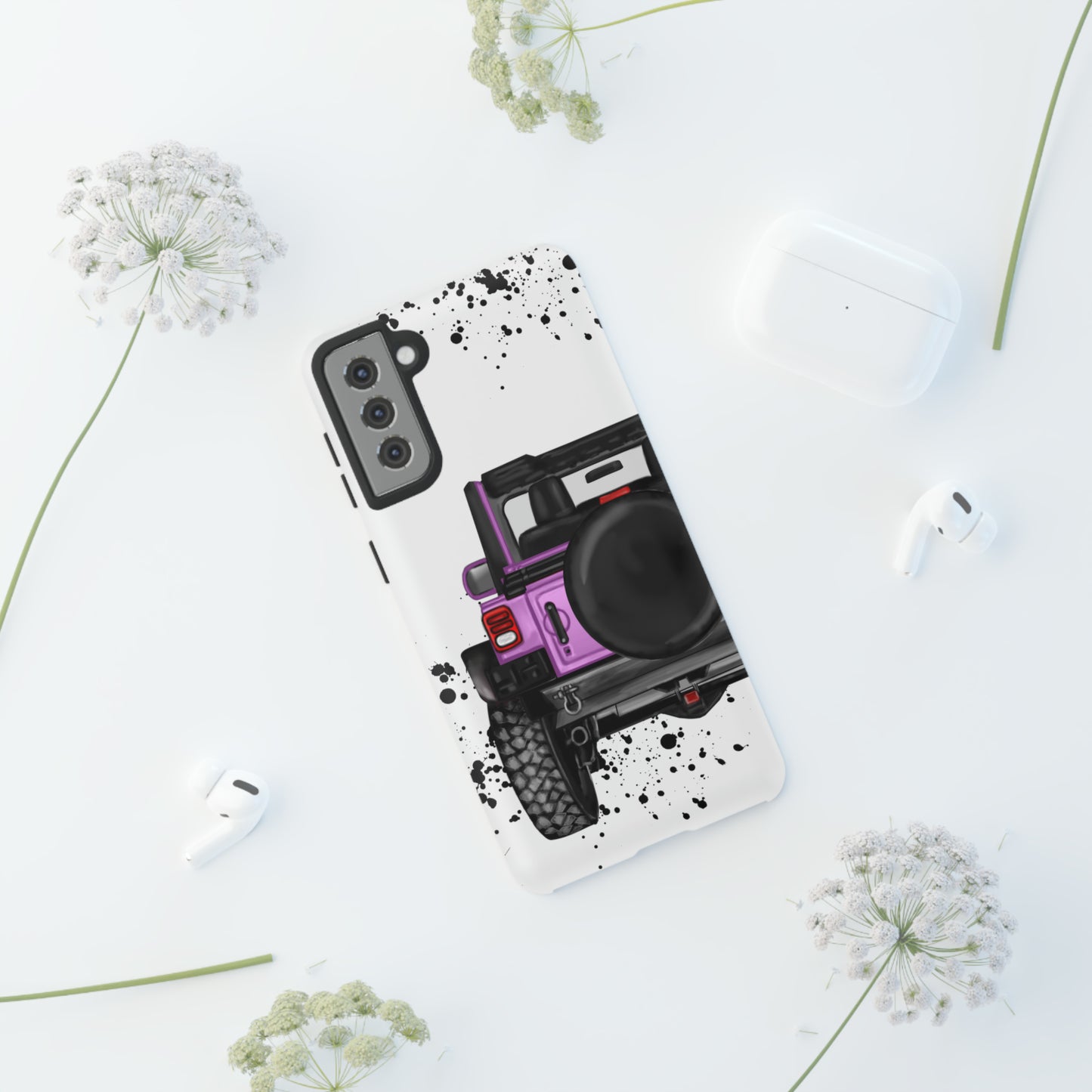 Off Road Life Charcoal Pink/Light Purple Protective Case for Iphone, Google and Samsung